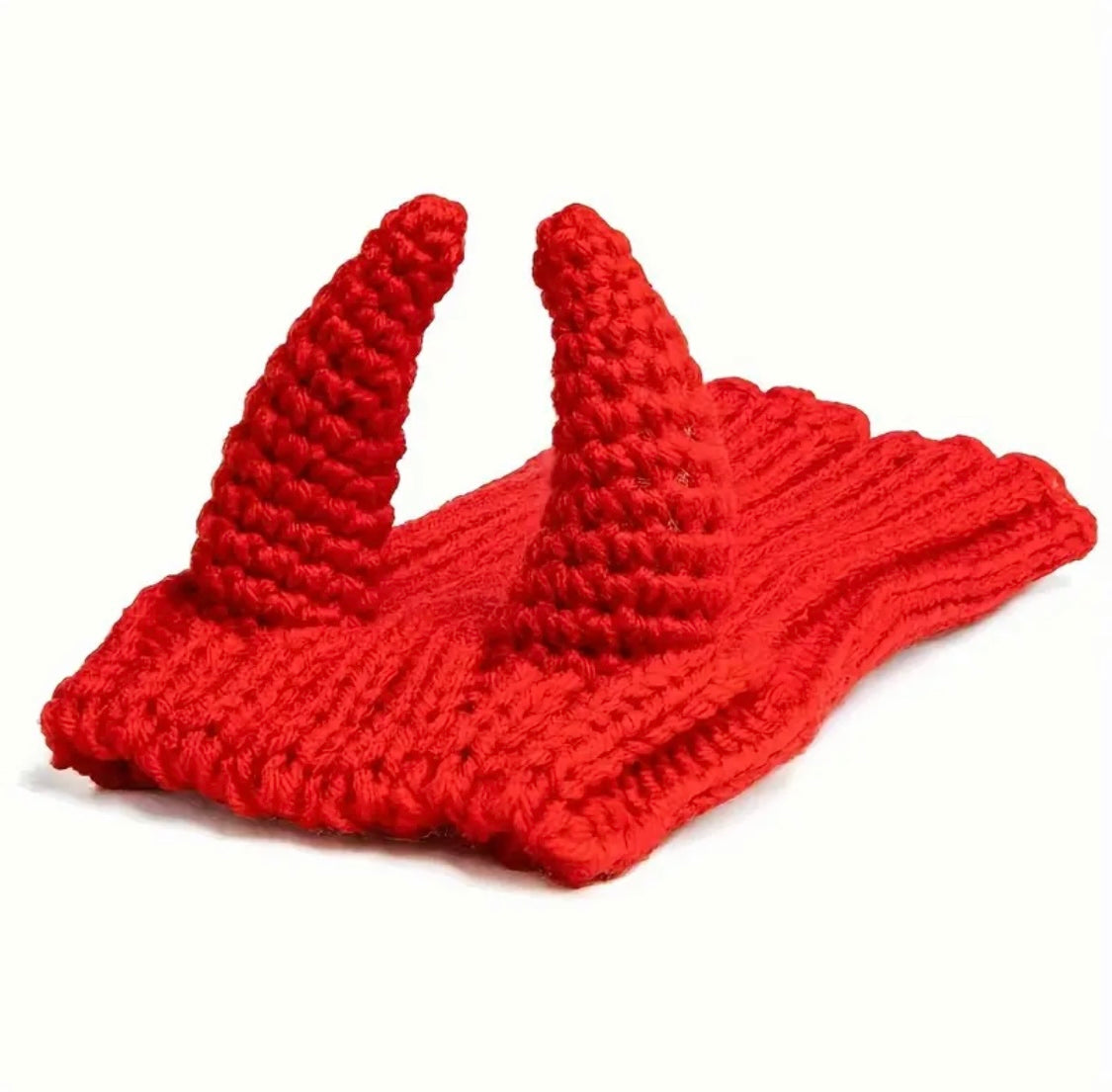 Halloween Red Devil hat headwear woolly winter hat for dogs