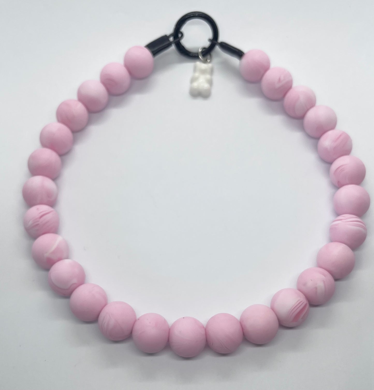Marble swirl beaded dog collar necklace boho vibe tie dye