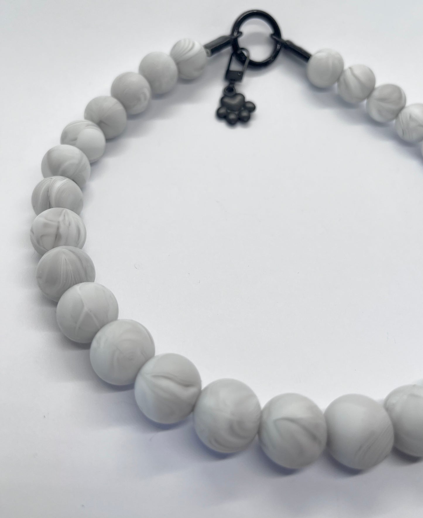 Marble swirl beaded dog collar necklace boho vibe tie dye