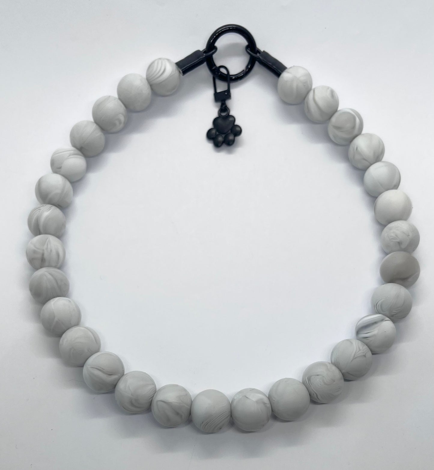 Marble swirl beaded dog collar necklace boho vibe tie dye