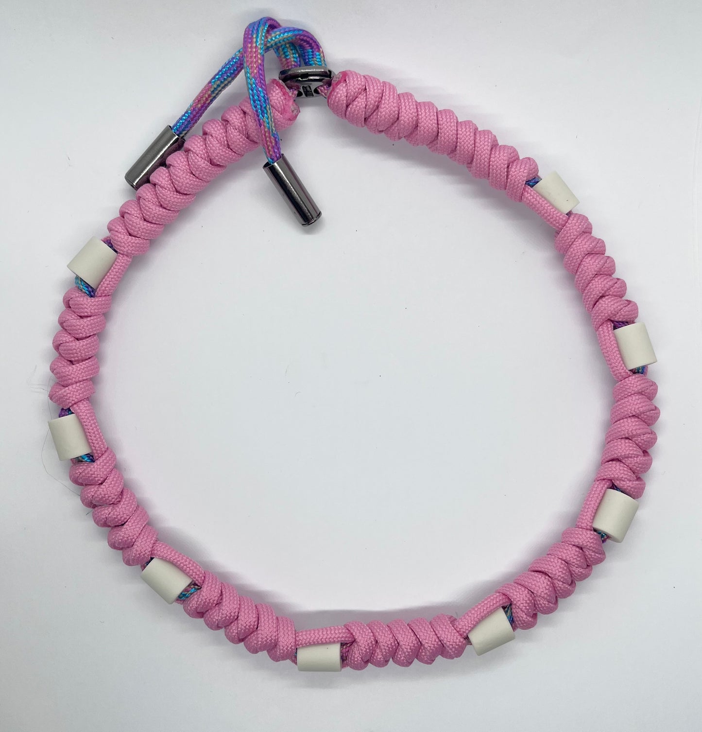 Simply Pink Paracord EM ceramic pet collar fleas & tick prevention