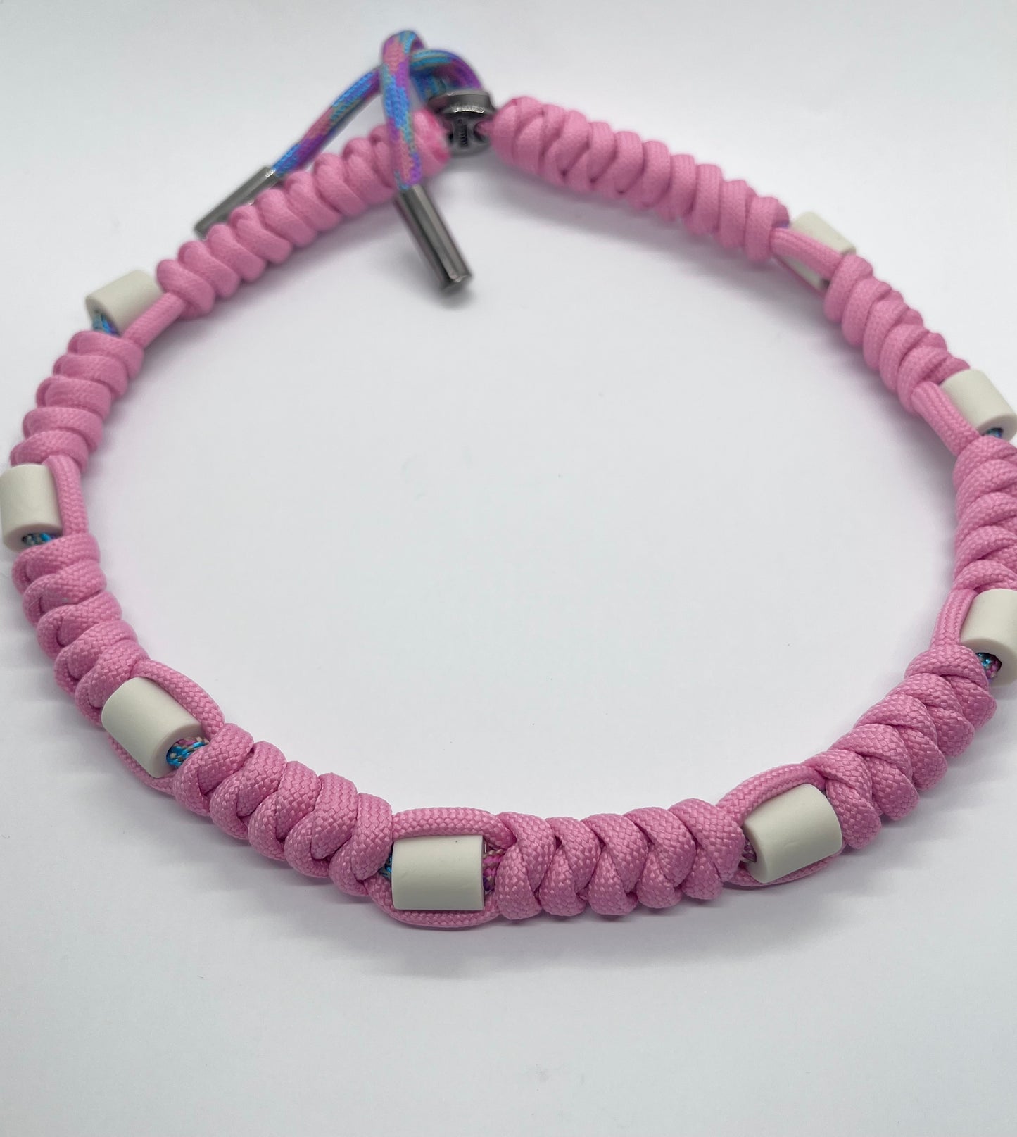 Simply Pink Paracord EM ceramic pet collar fleas & tick prevention