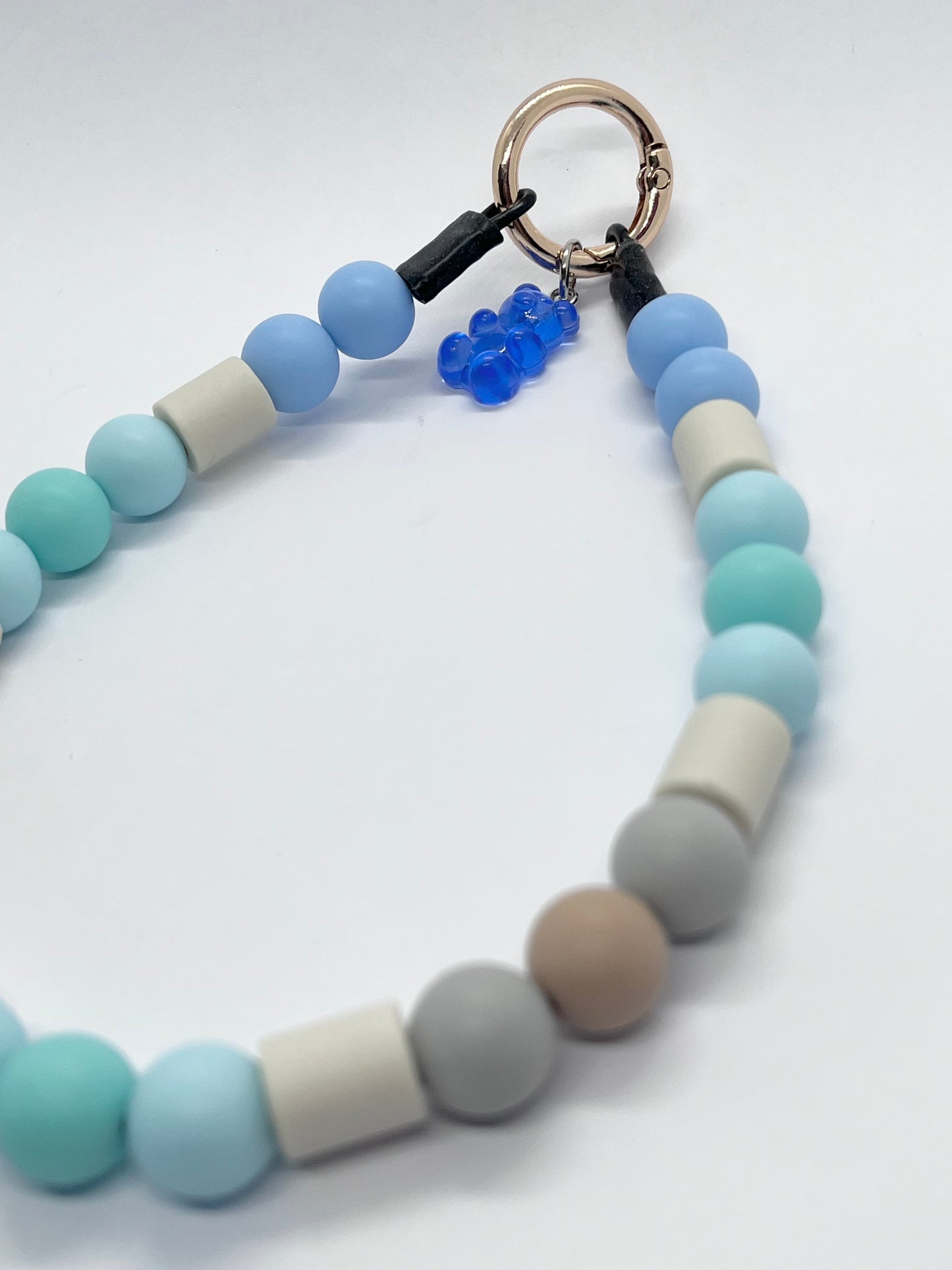 Ocean vibes EM tick collar natural ceramic matte beaded dog collar necklace