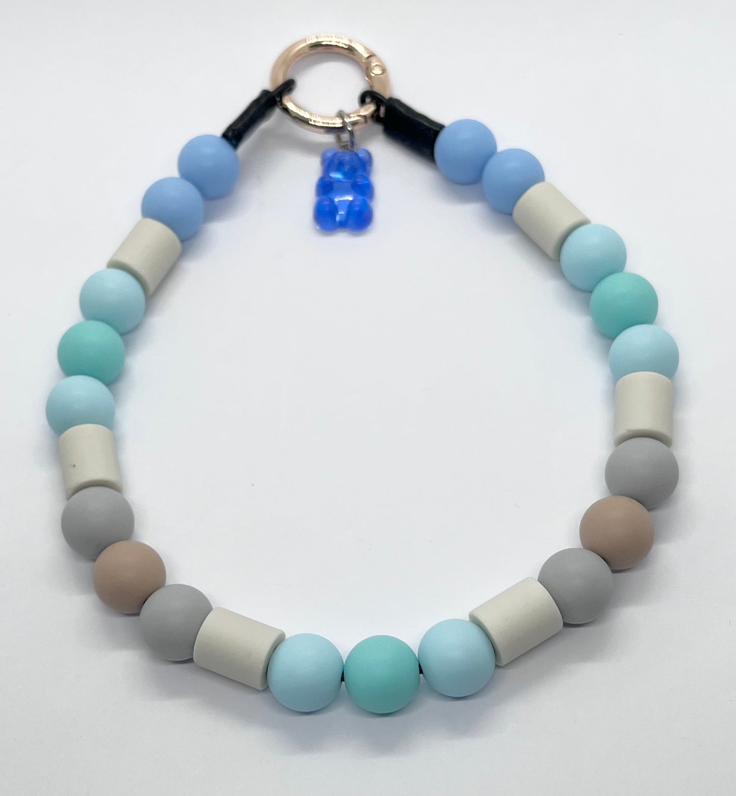 Ocean vibes EM tick collar natural ceramic matte beaded dog collar necklace