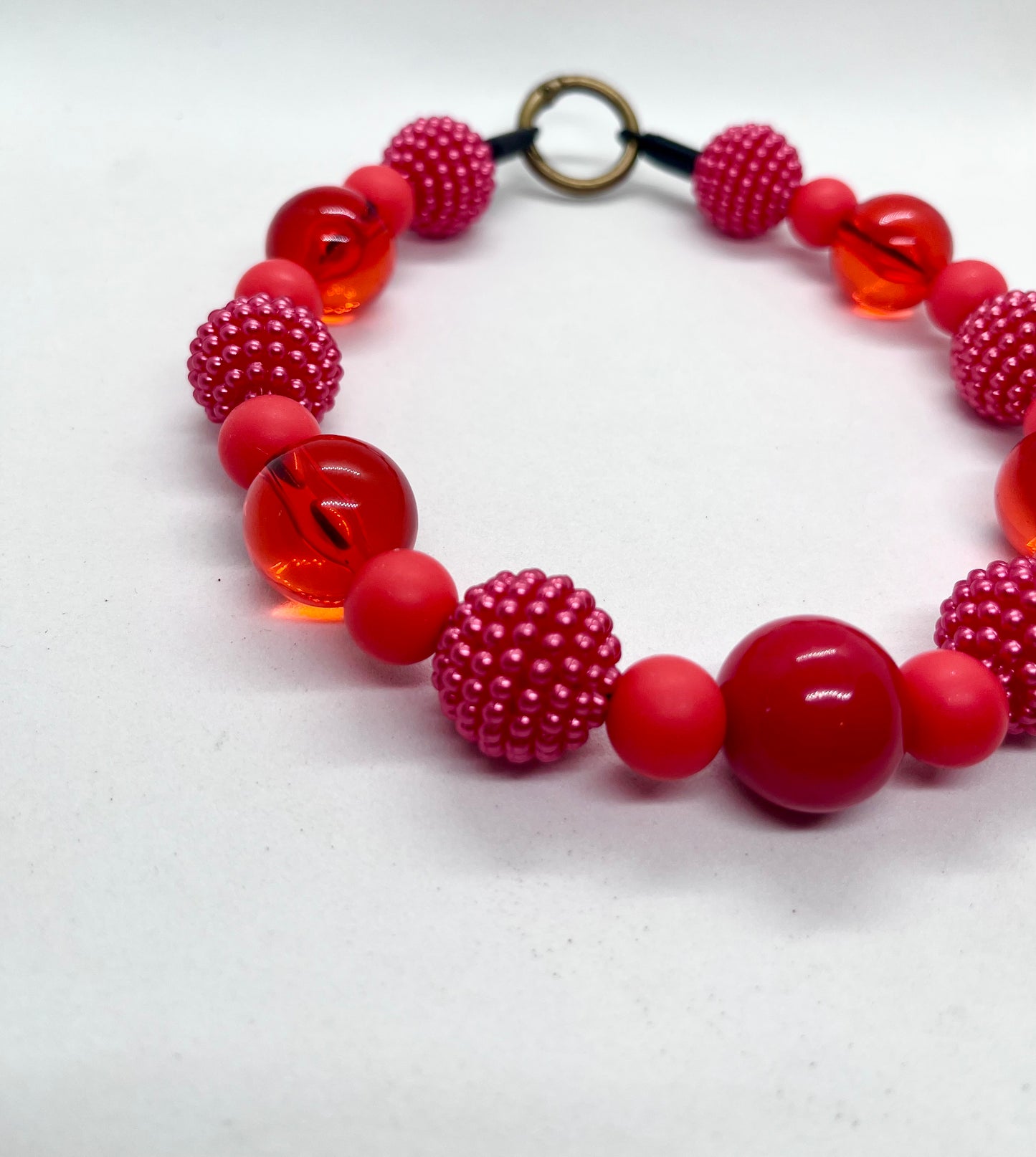 ‘Red Velvet’ Beaded Dog Collar - Valentine's Day Red