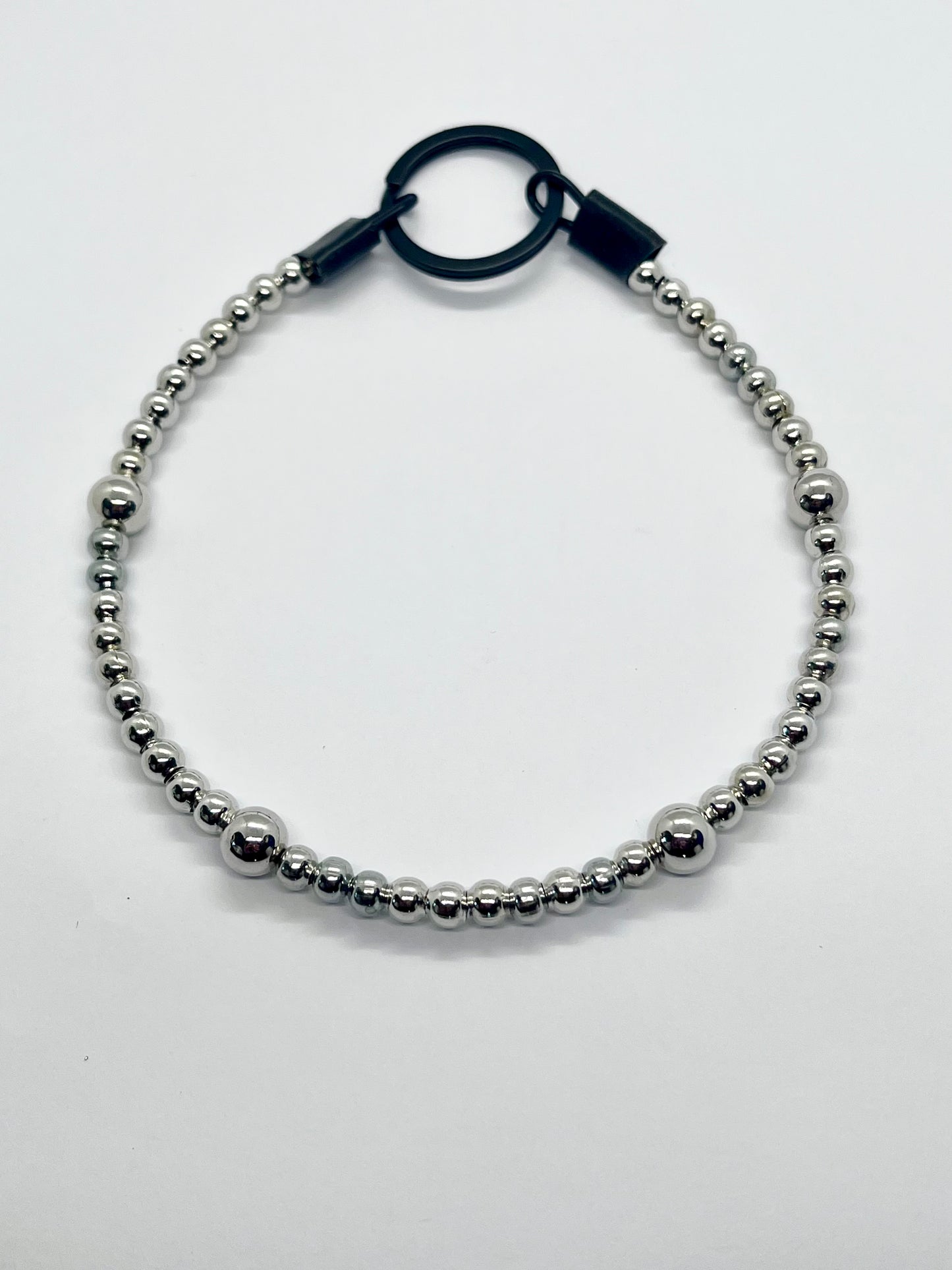 Extra Always Pink Beaded Dog Collar - Mix & Match Silver Ball Chain Set