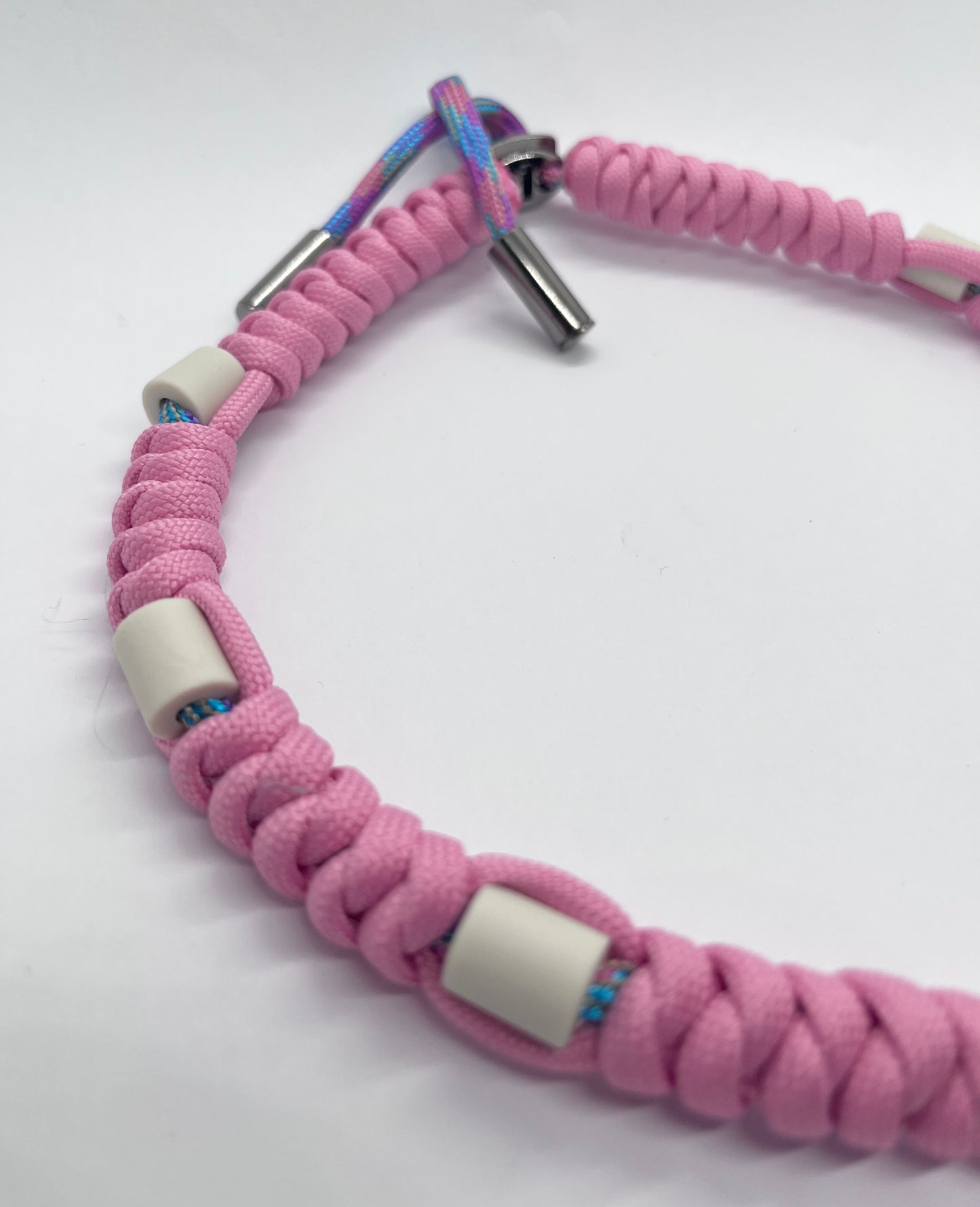 Simply Pink Paracord EM ceramic pet collar fleas & tick prevention