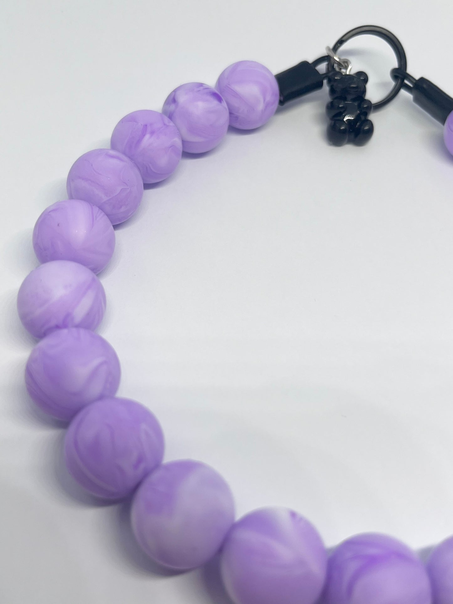 Marble swirl beaded dog collar necklace boho vibe tie dye