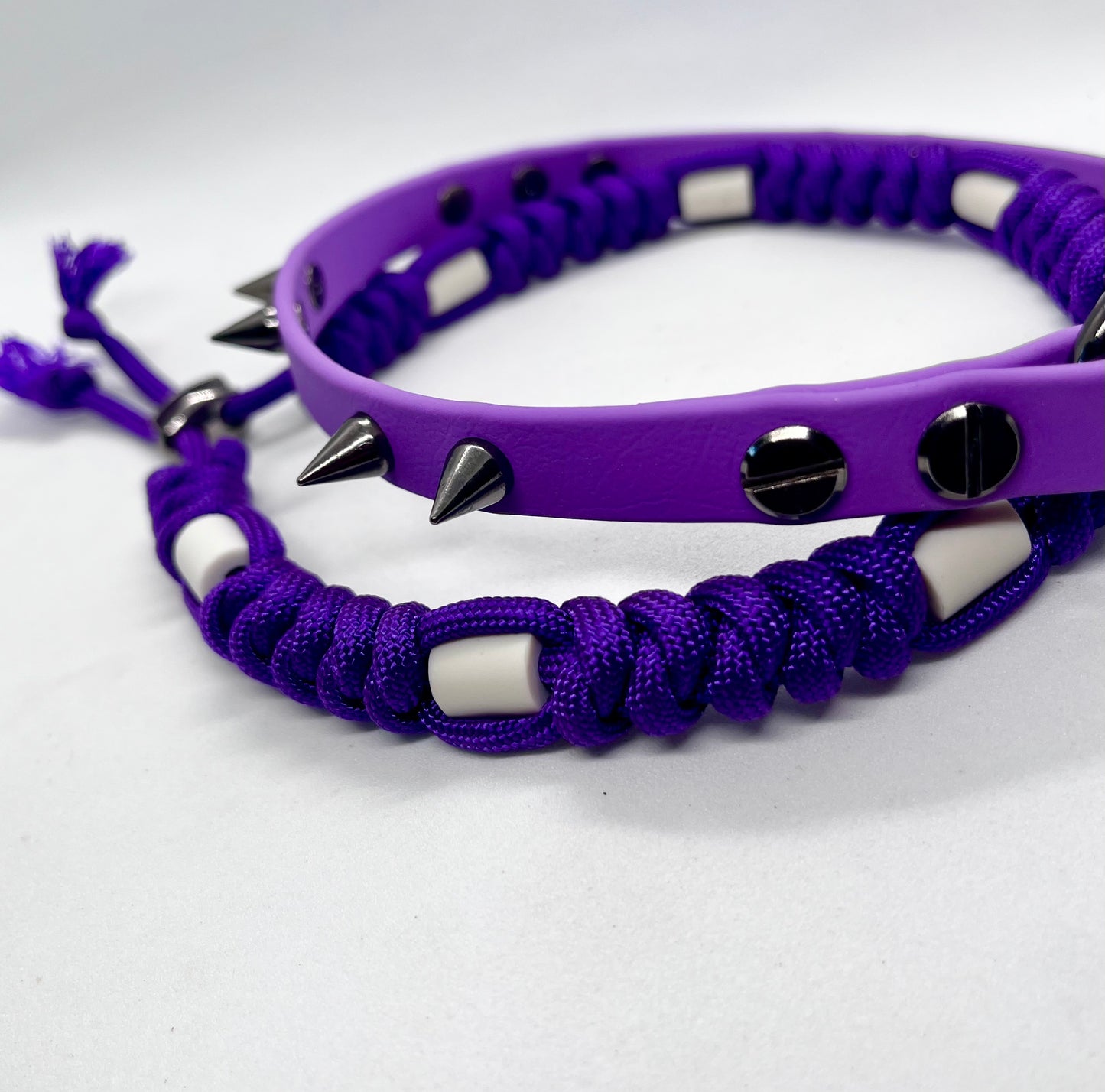 EM Collar Deep Purple Ceramic Paracord Pet Collar - Flea & Tick Prevention