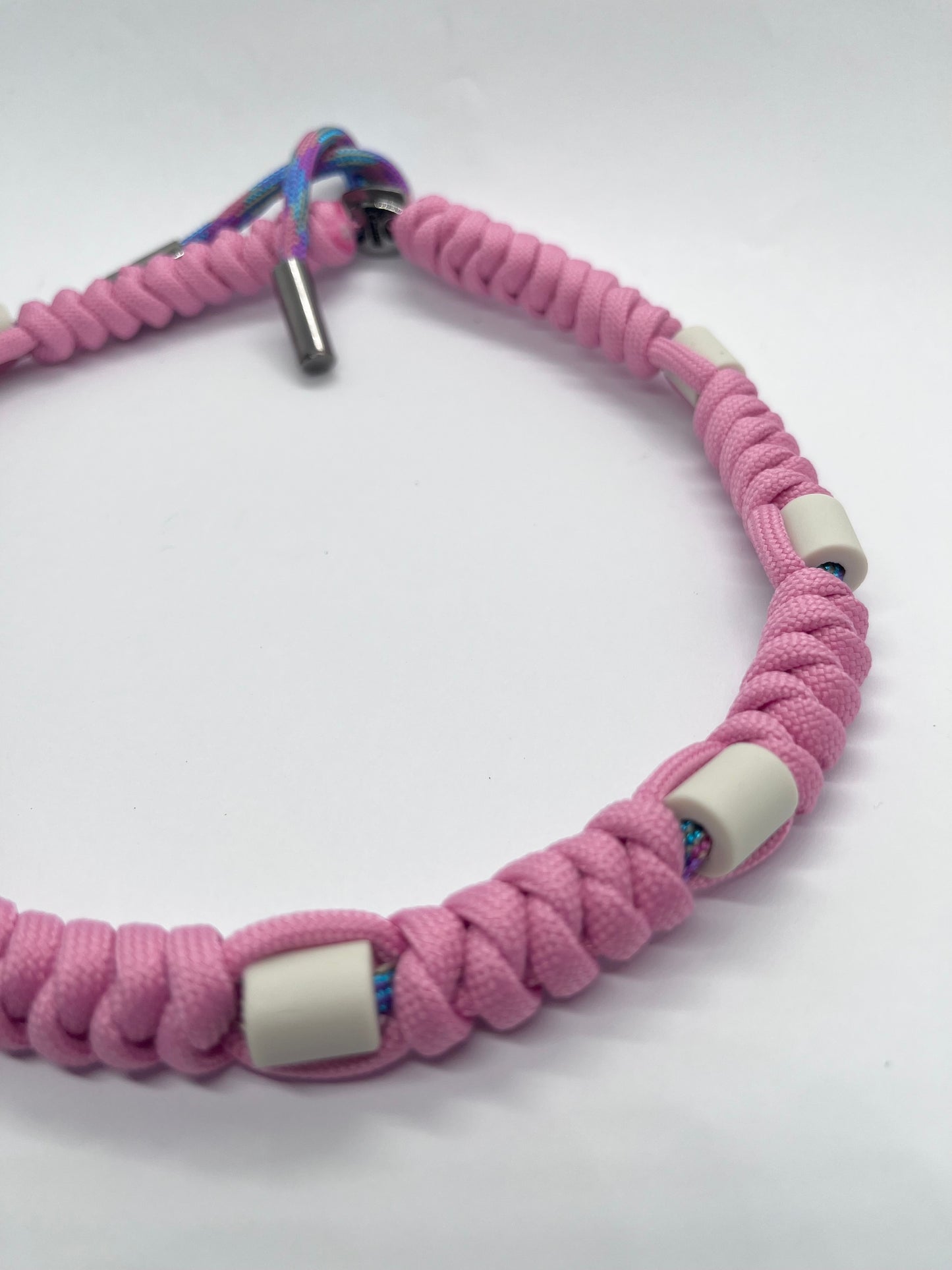 Simply Pink Paracord EM ceramic pet collar fleas & tick prevention