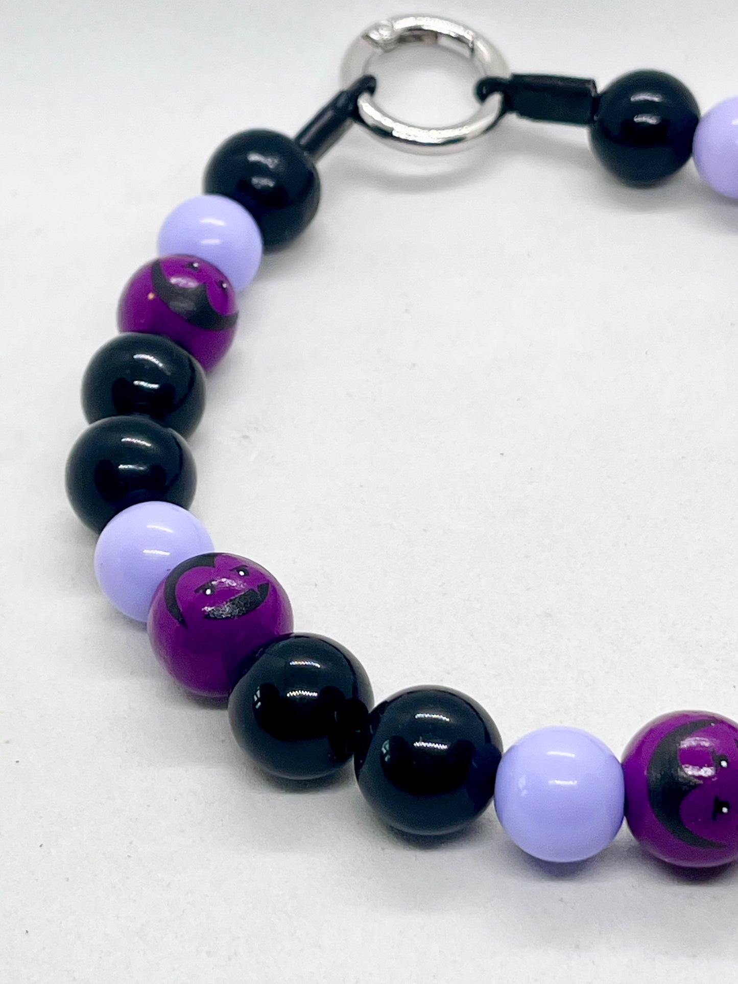 Halloween Collection 'Dracula Drip' Purple Vampire Beaded Dog Collar