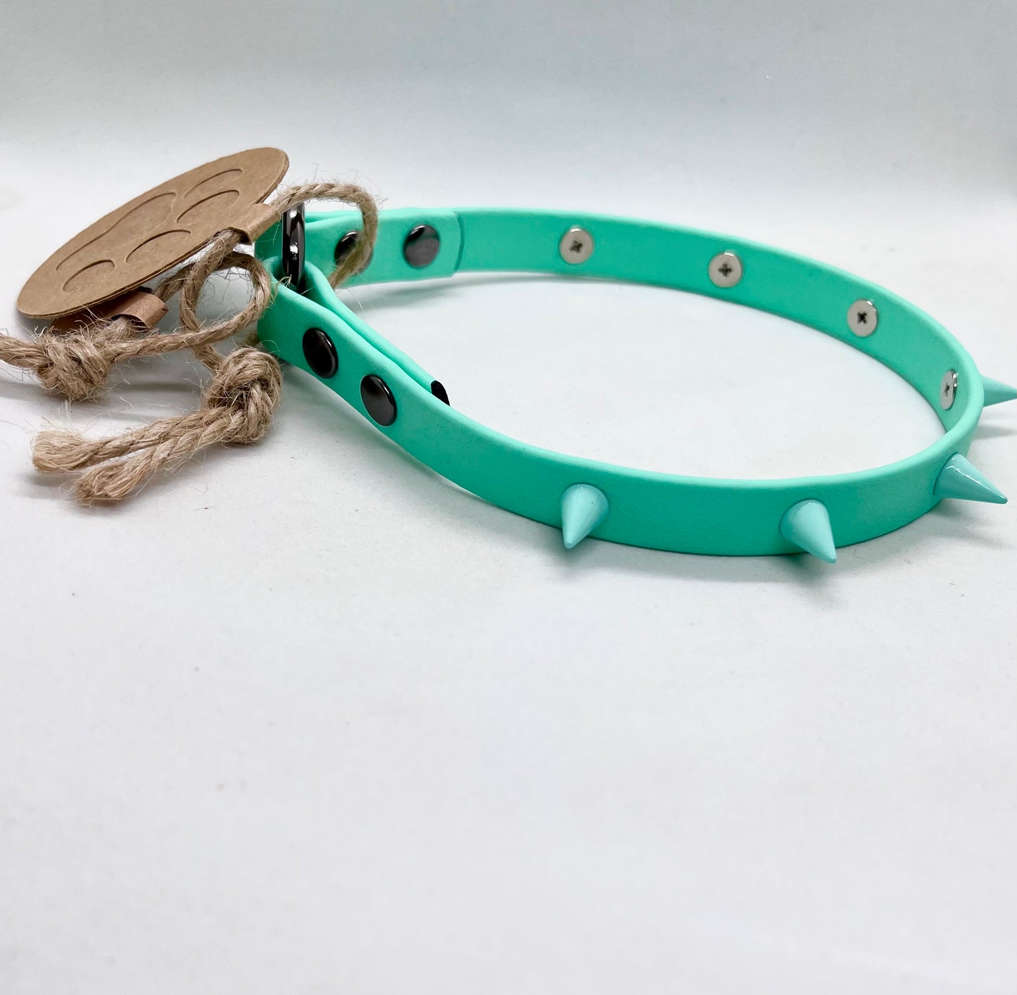 'Oh My' Colour Blend  Bright 13mm BioThane® Studded Collar - Colour Cone Spiked Studs