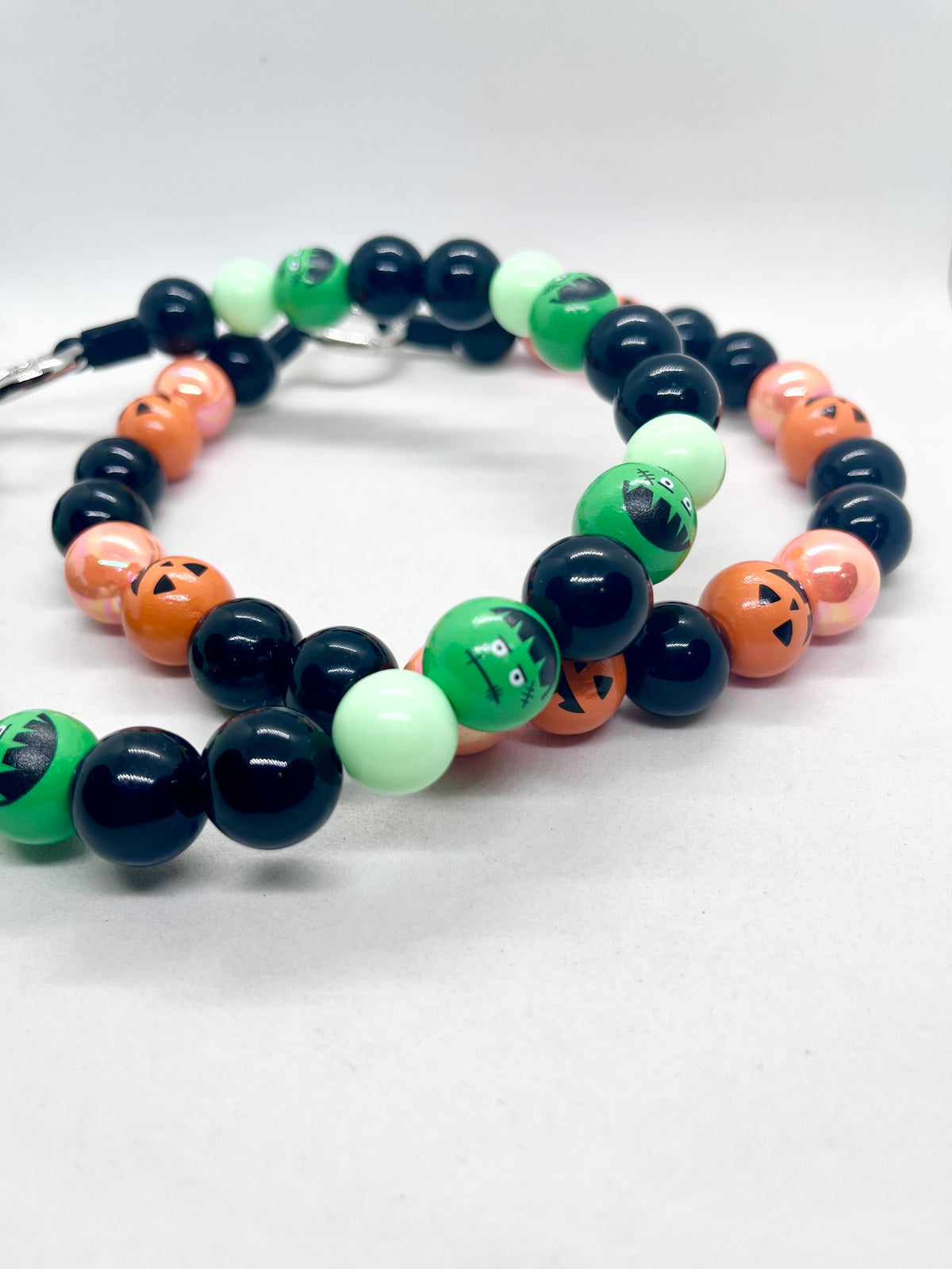 Halloween Collection  'Monster Mash' Green Frankenstein Beaded Dog Collar