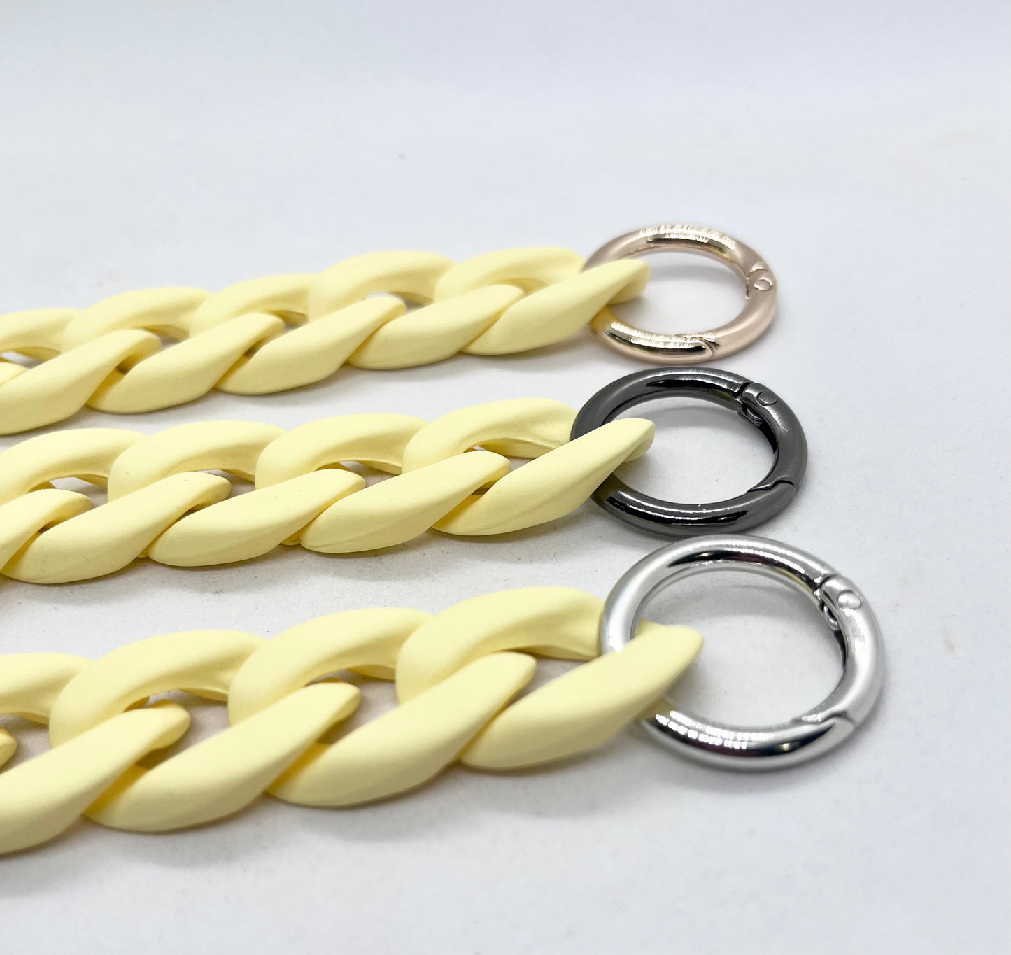 'Colour Chain' Lemon Yellow Medium Link Dog Collar | 20mm