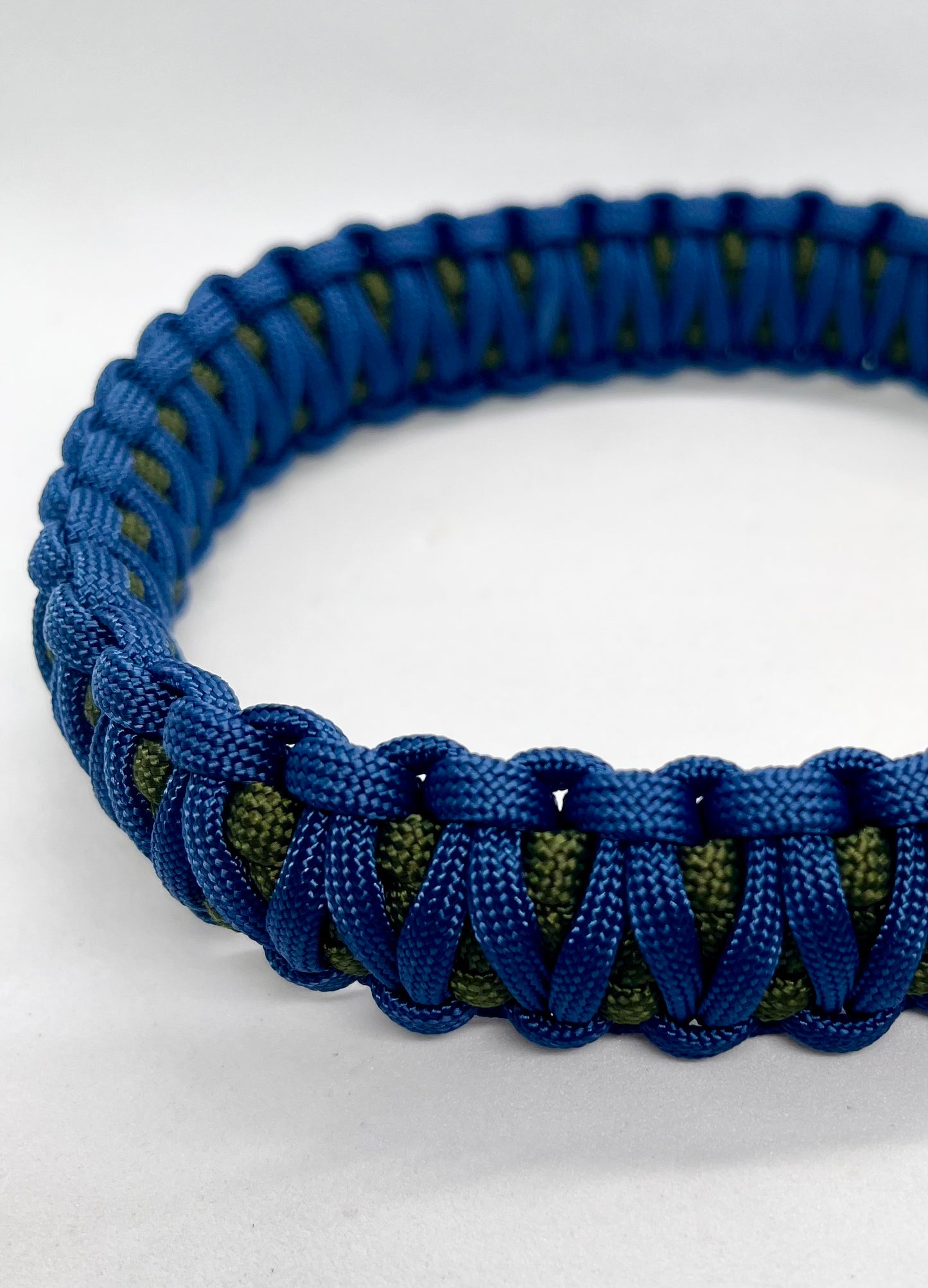 Paracord 'King Cobra' Standard Fit Dog Collar - Various Colour Combination Choices
