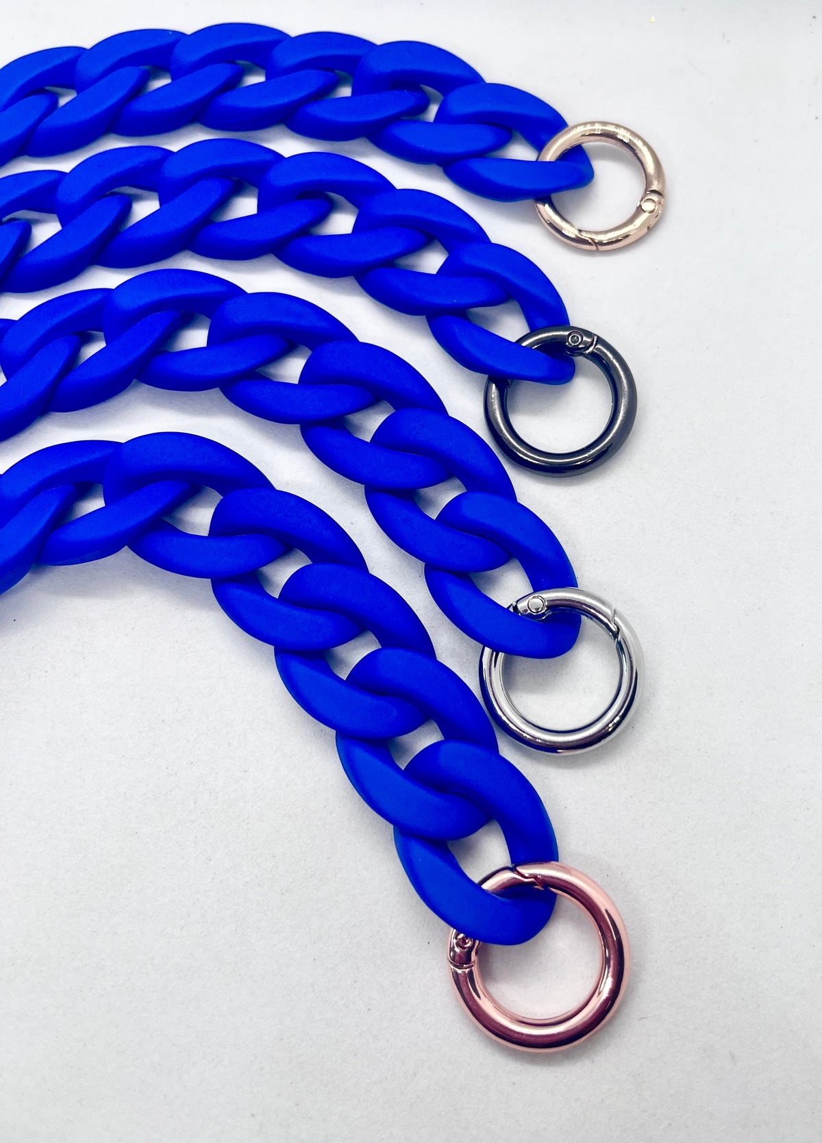'Colour Chain' Royal Blue Medium Link Dog Collar 20mm