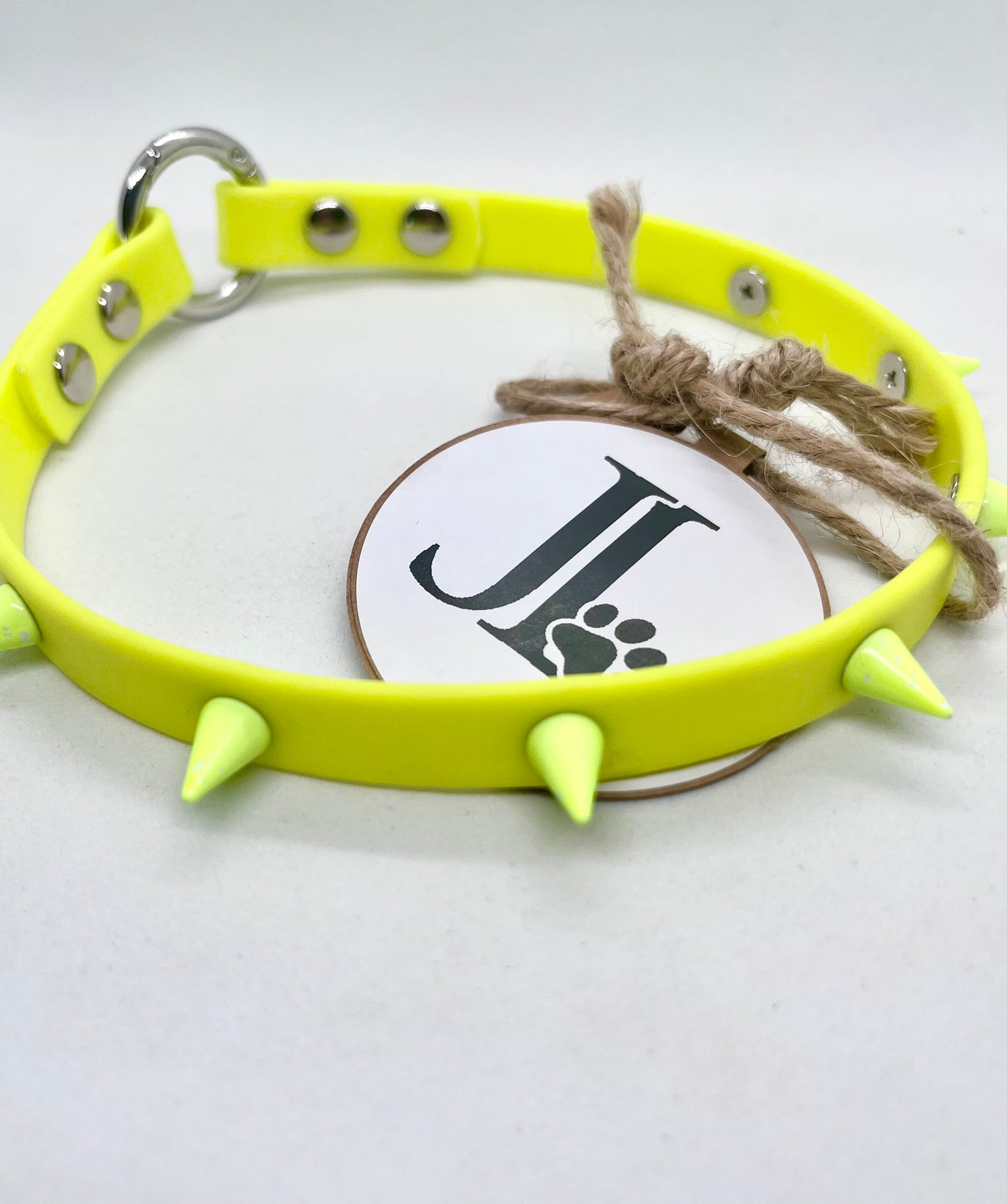 'Oh My' Colour Blend  Bright 13mm BioThane® Studded Collar - Colour Cone Spiked Studs