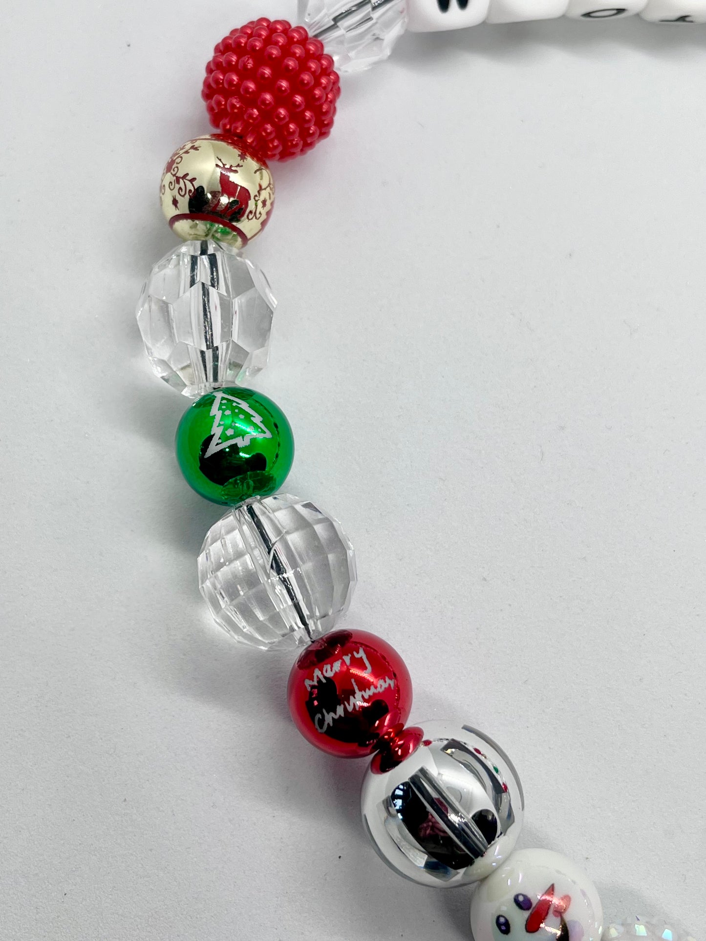 ‘Winter Crystal ’  Christmas sparkle & foil bauble personalised beaded dog collar necklace