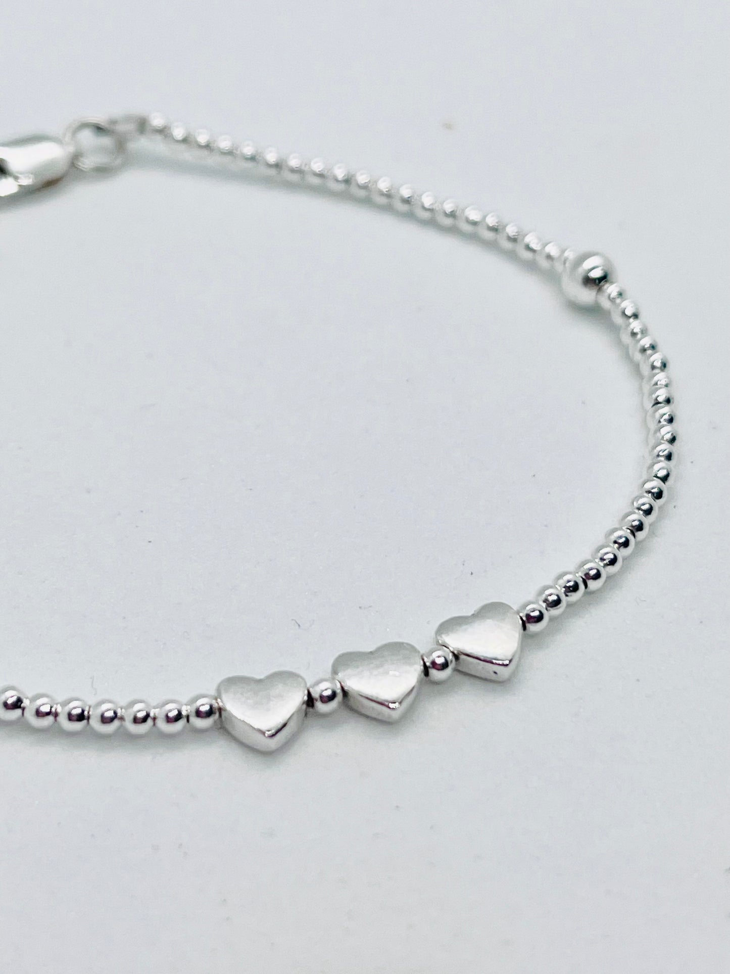 925 sterling silver 'Heartbeats' bead charm bracelet