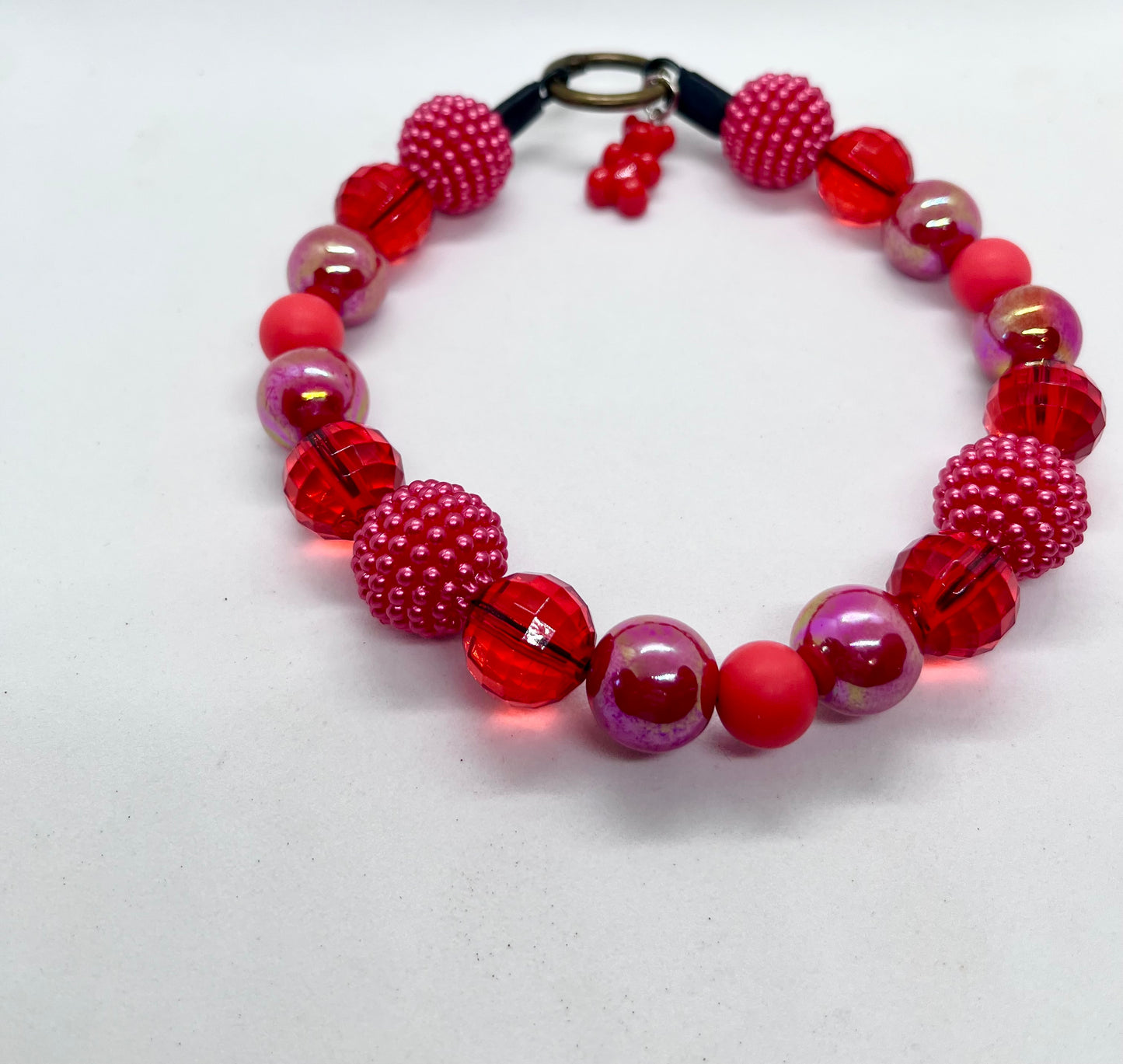 'Couture Crush' Valentines Inspired Red Beaded Dog Collar