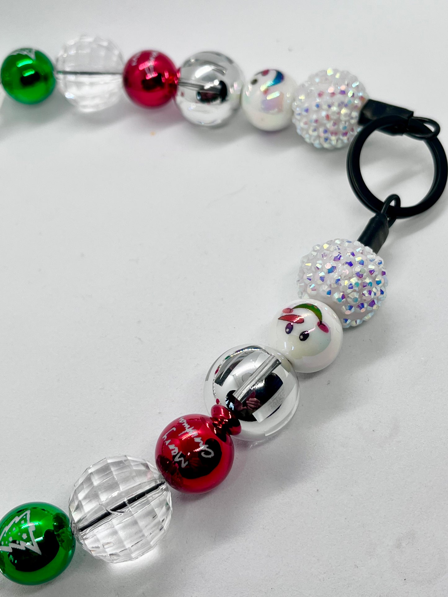 ‘Winter Crystal ’  Christmas sparkle & foil bauble personalised beaded dog collar necklace