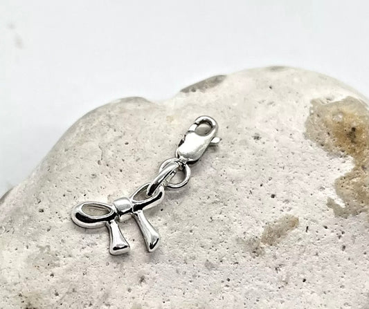 925 sterling silver BOW charm