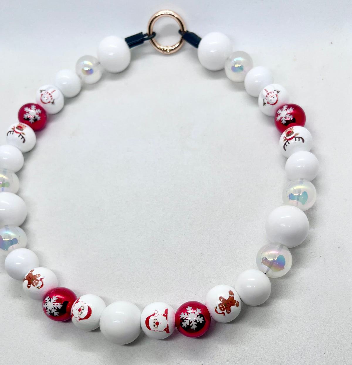 ‘Merry Mischief’ Christmas Beaded Dog Collar