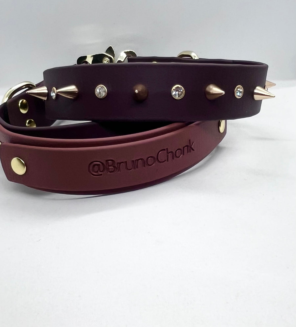 Embossed Spiked Dog Collar. JOOLS LONDON