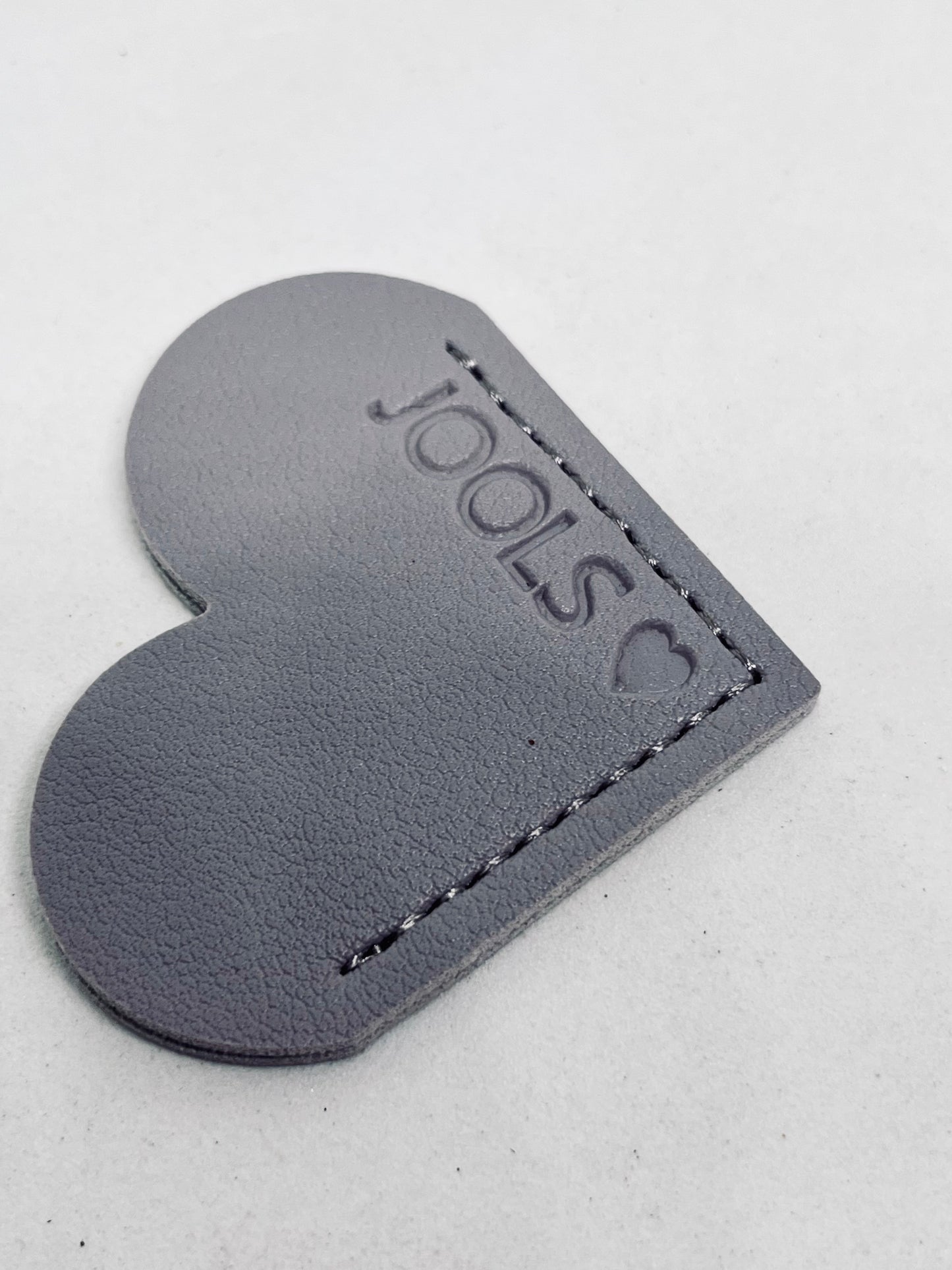 Personalised Vegan Leather Heart Bookmark Blind Embossed