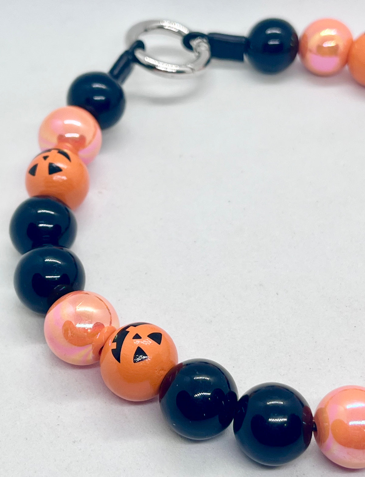 Halloween 'Pumpkin Pawty ' Pumpkin Orange Beaded Dog Collar