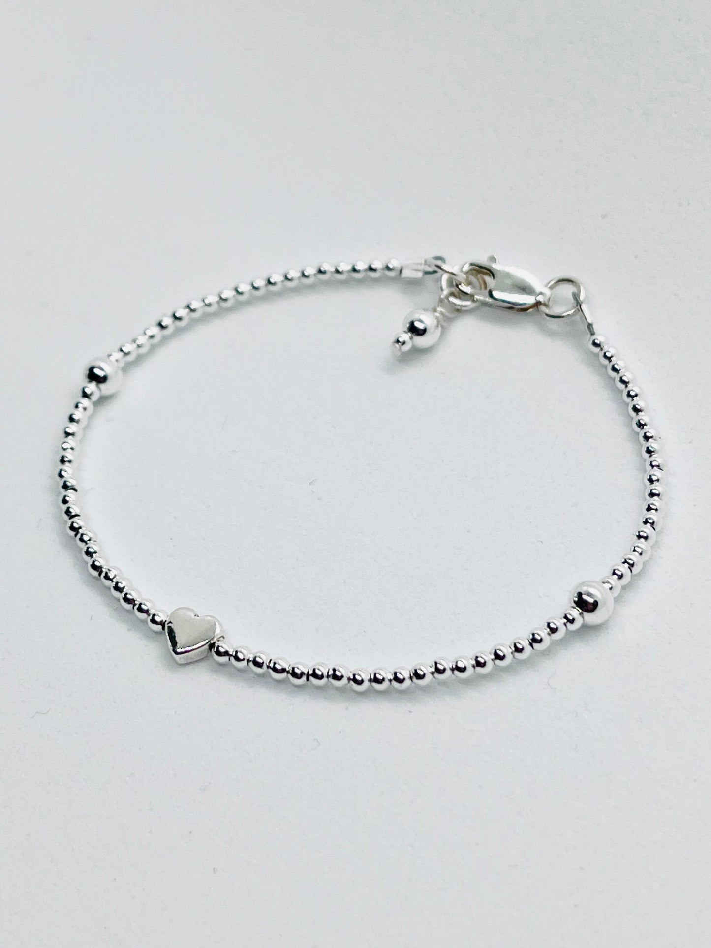 925 sterling silver 'Heartbeats' bead charm bracelet