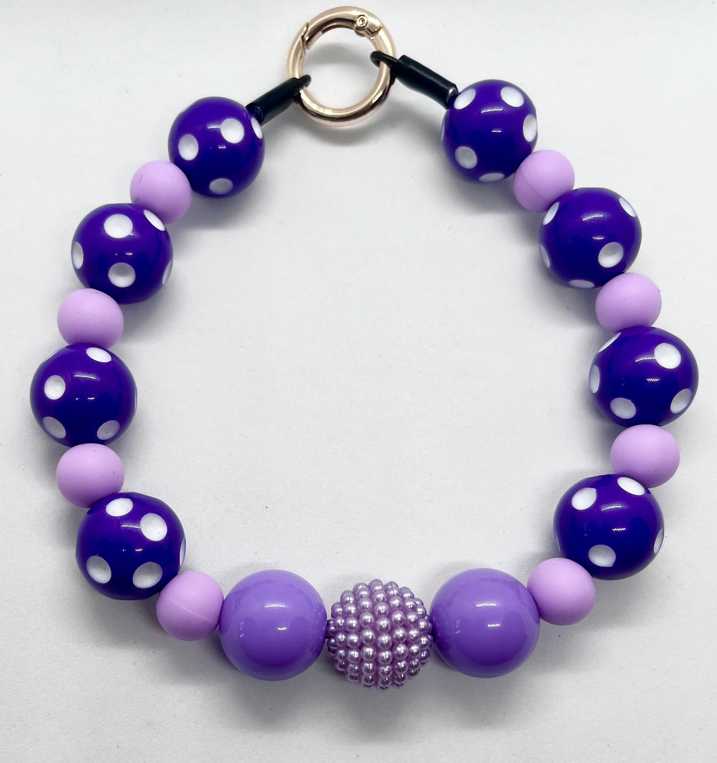 SALE 14 inches/35cm Sweet Dotty’ purple beaded dog collar necklace NOW £10.50