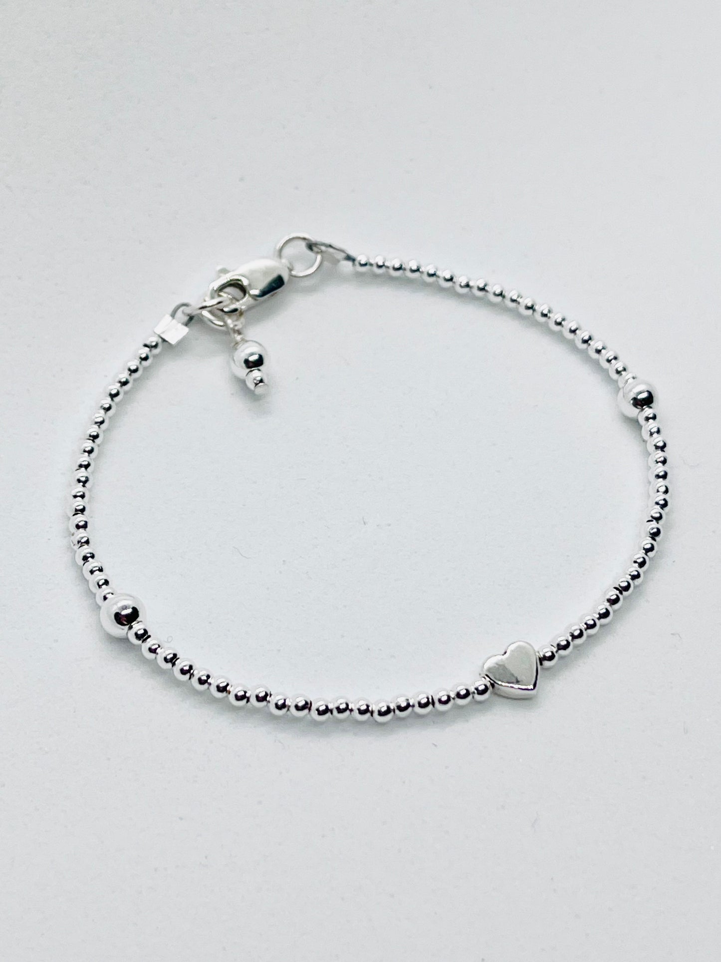 925 sterling silver 'Heartbeats' bead charm bracelet