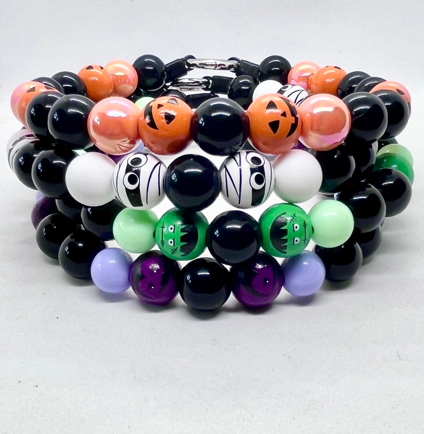 Halloween 'Pumpkin Pawty ' Pumpkin Orange Beaded Dog Collar