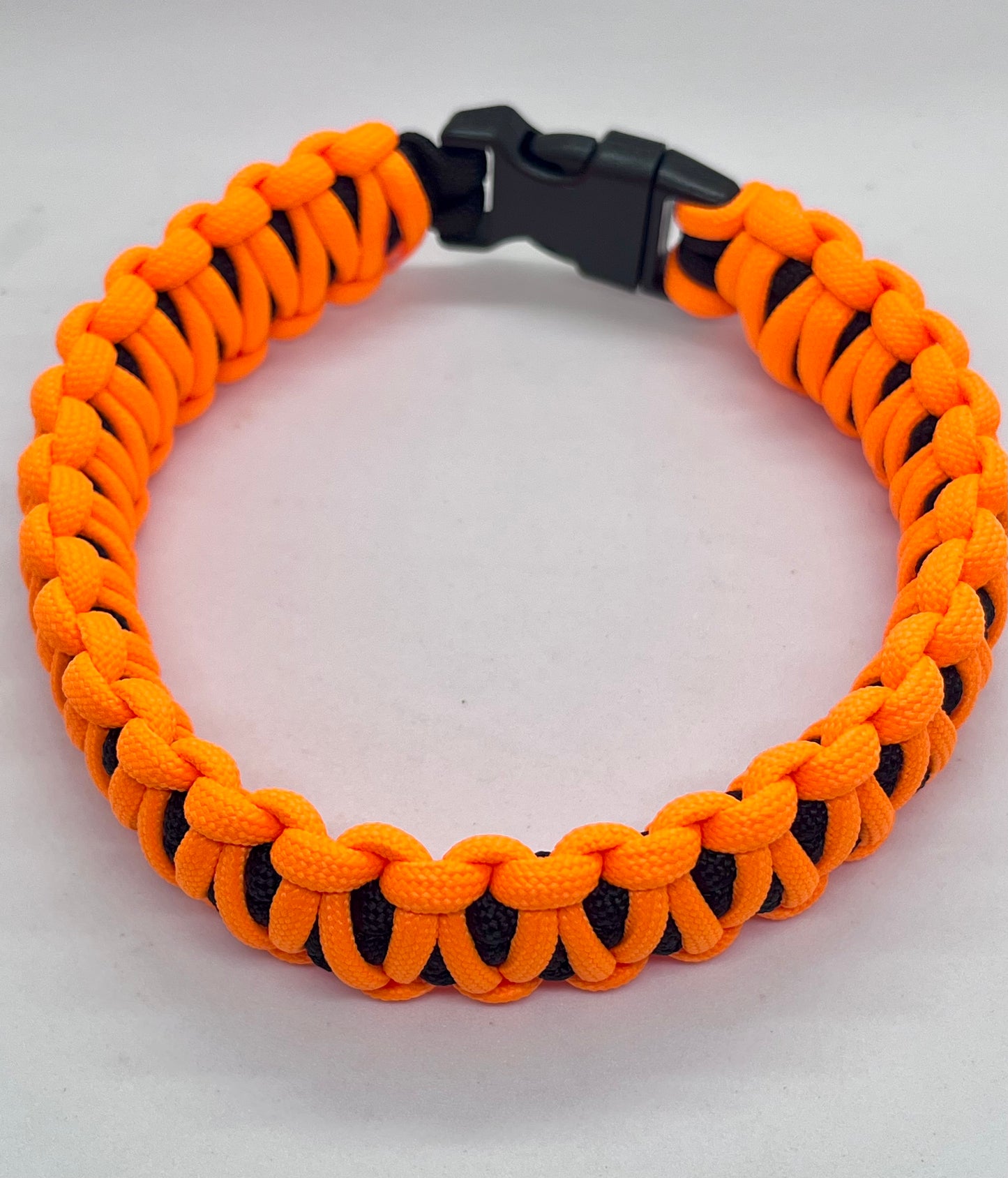Paracord 'King Cobra' Standard Fit Dog Collar - Various Colour Combination Choices