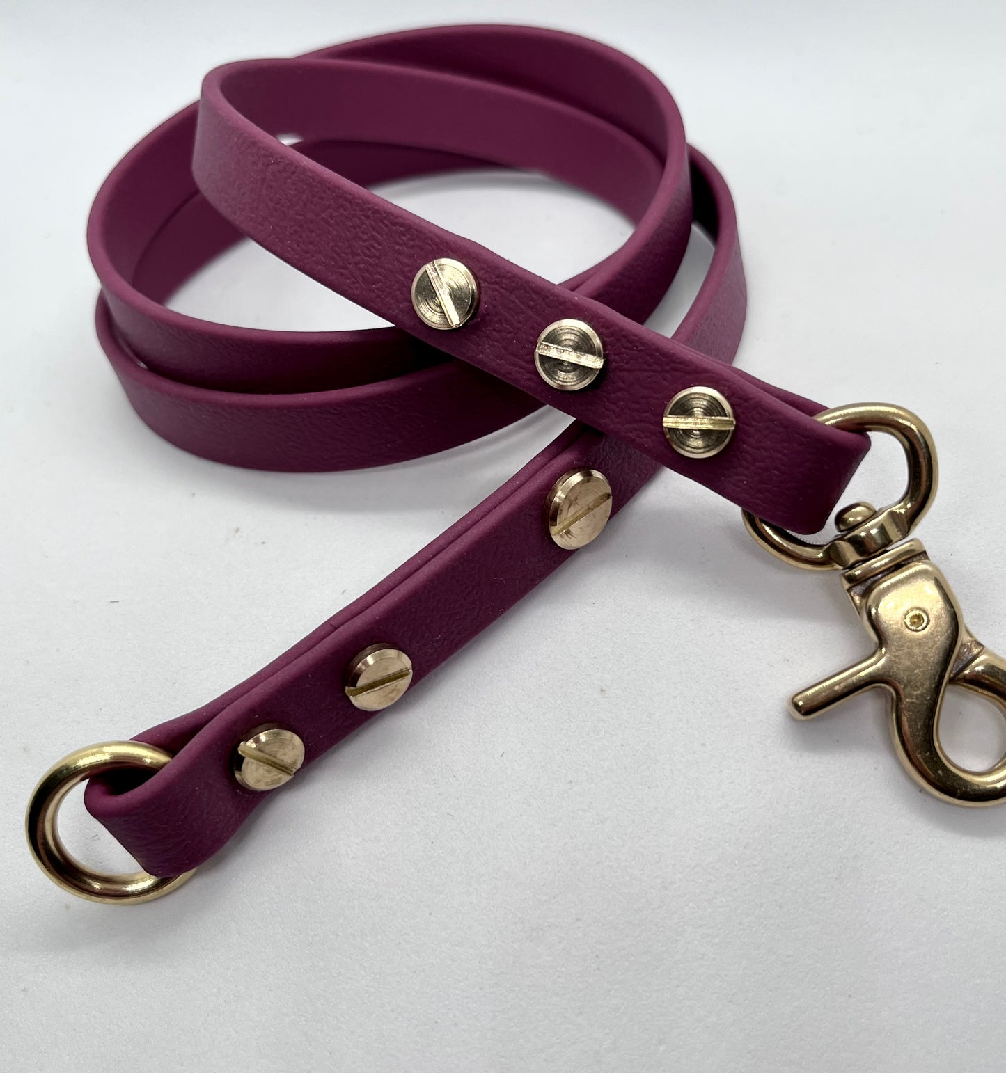 ‘Coffee Bean' detachable clip 4ft plain lead, no handle for mix & match,  BioThane® accessories 13mm & 19mm