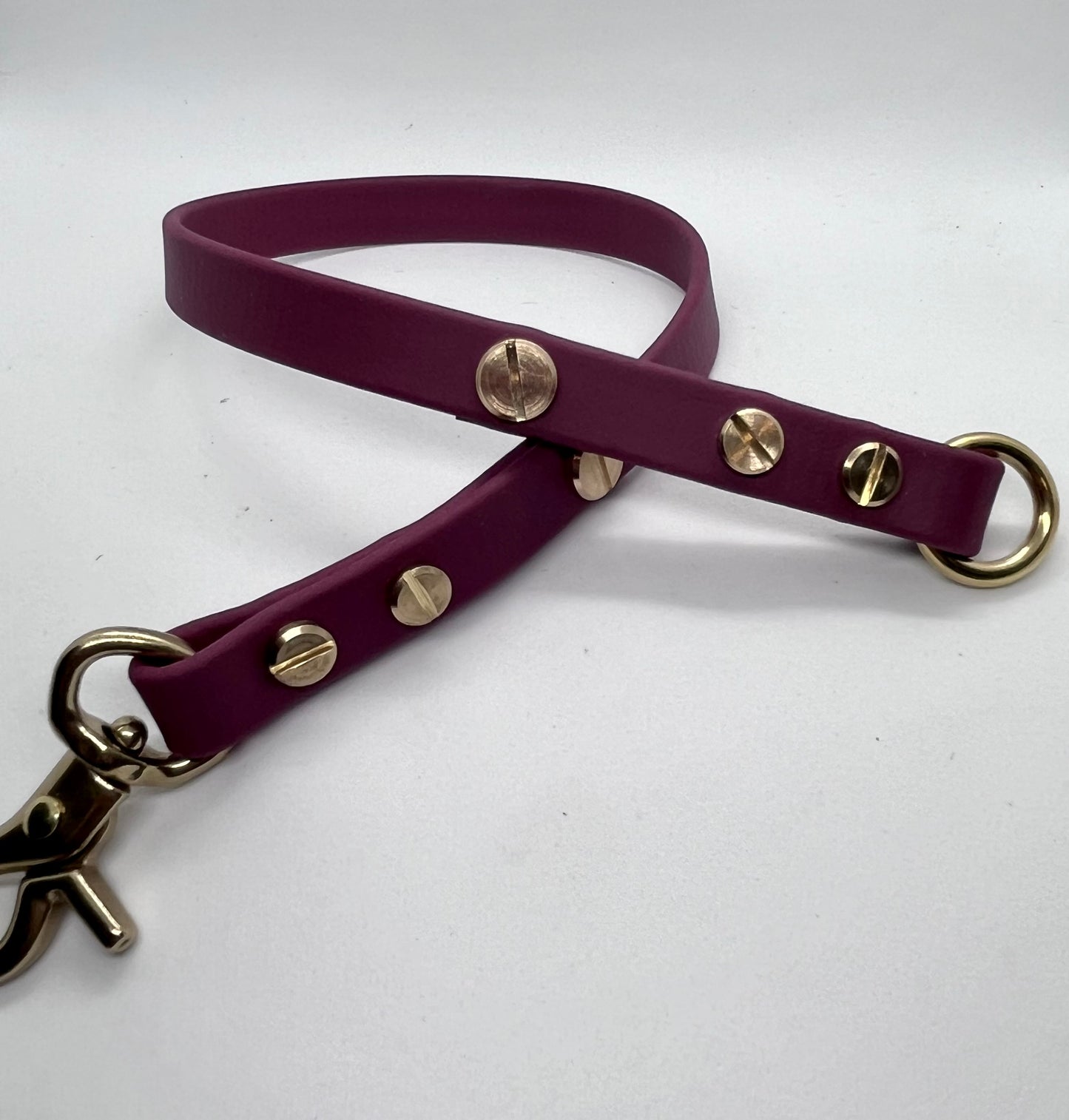 ‘Coffee Bean' detachable plain lead extender 12 inches 1ft - mix & match BioThane® accessories 13mm & 19mm