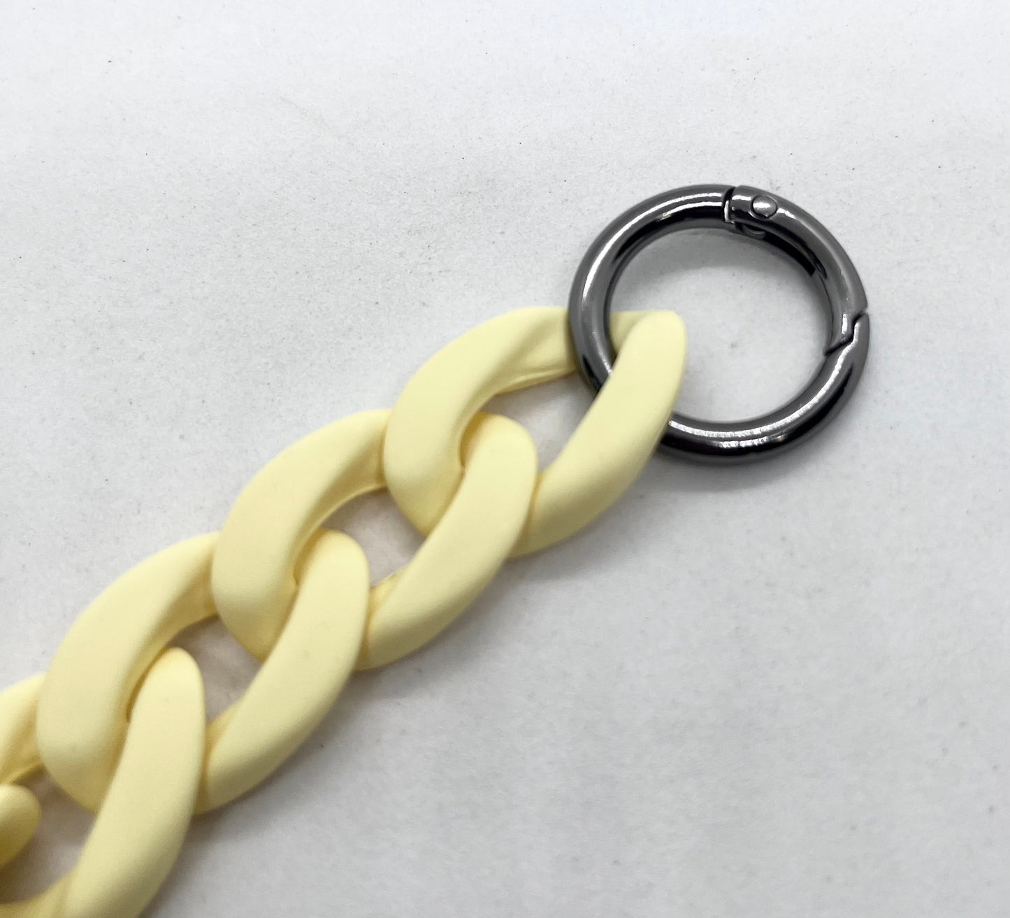 'Colour Chain' Lemon Yellow Medium Link Dog Collar | 20mm