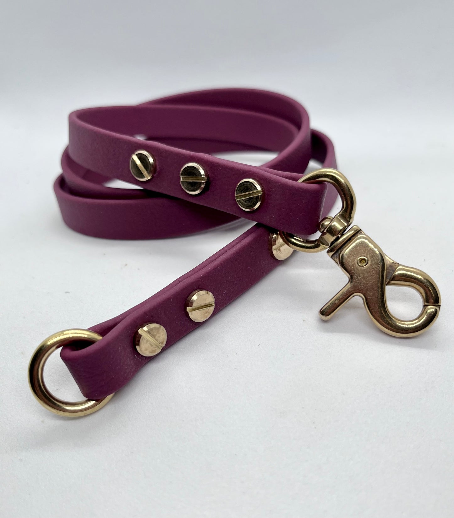‘Coffee Bean' detachable clip 4ft plain lead, no handle for mix & match,  BioThane® accessories 13mm & 19mm
