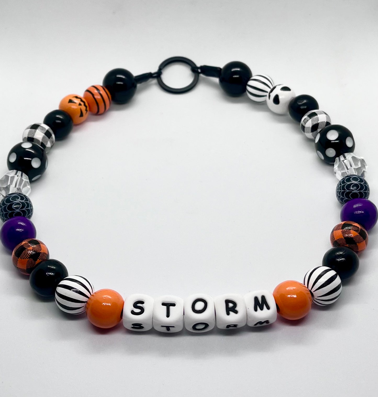 HALLOWEEN 'Witch Please' Beaded Personalised Dog Collar
