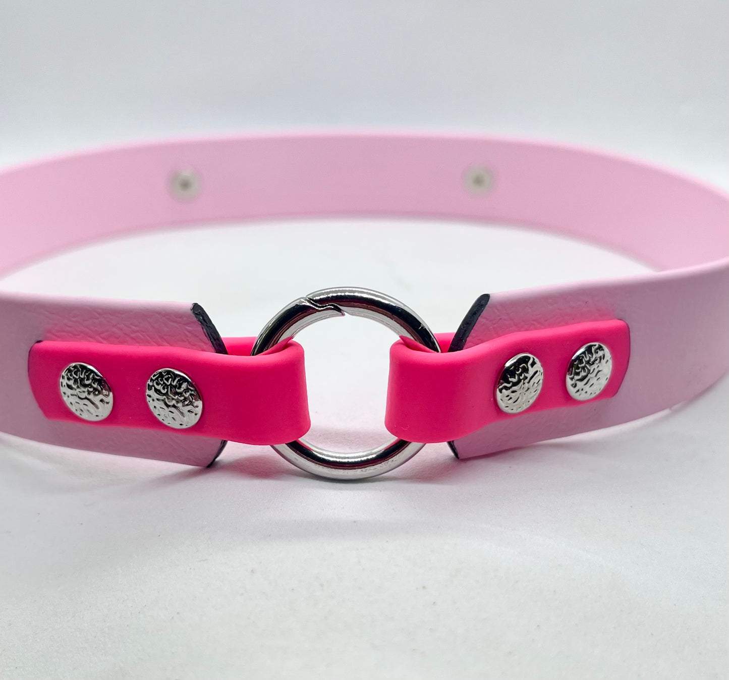 Close Up Clasp O Ring Detail - Luxe Princess BioThane® Dog Collar JOOLS LONDON