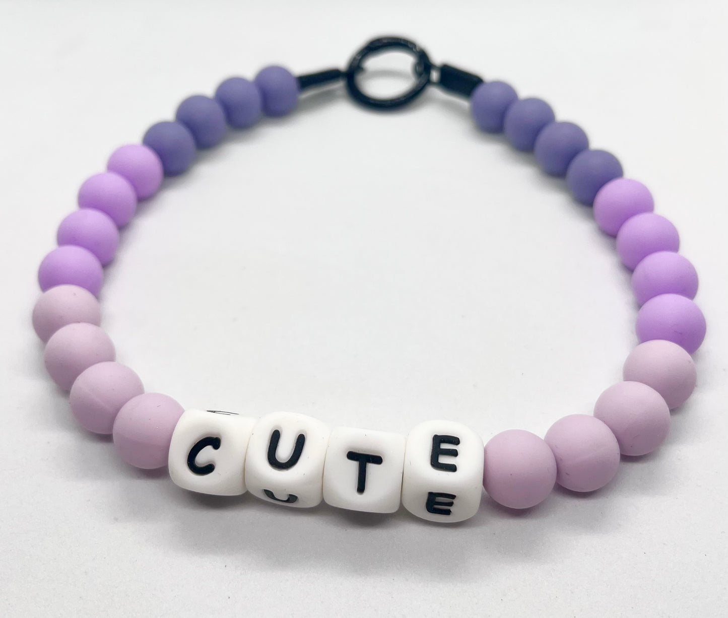 SALE 14 inches/38cm ‘Cute Wiggle’ purple ombre beaded CUTE bead dog collar necklace NOW £10.50