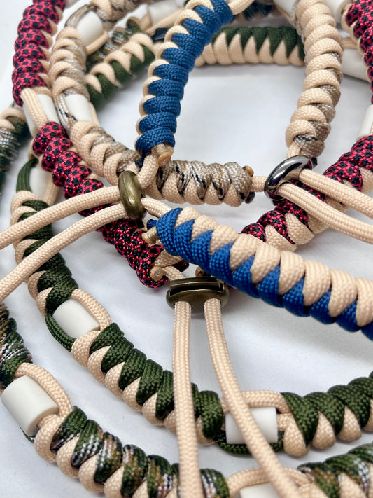 'Tan Selector' Selection of TAN Paracord EM Ceramic Pet Collar - Flea & Tick Prevention