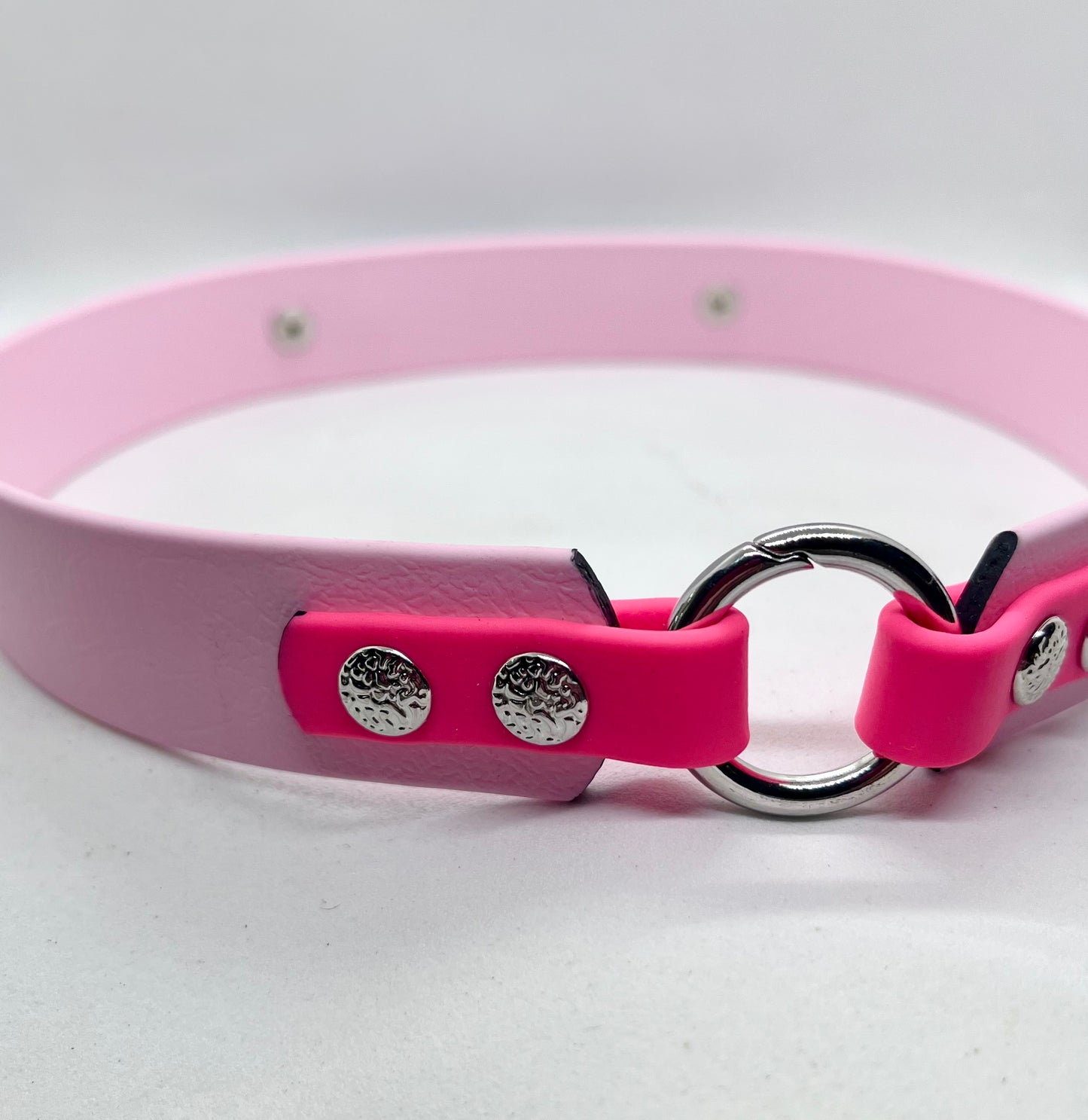 Luxe Princess BioThane® Dog Collar Side View - Pink Lilac Crystal Bling JOOLS LONDO