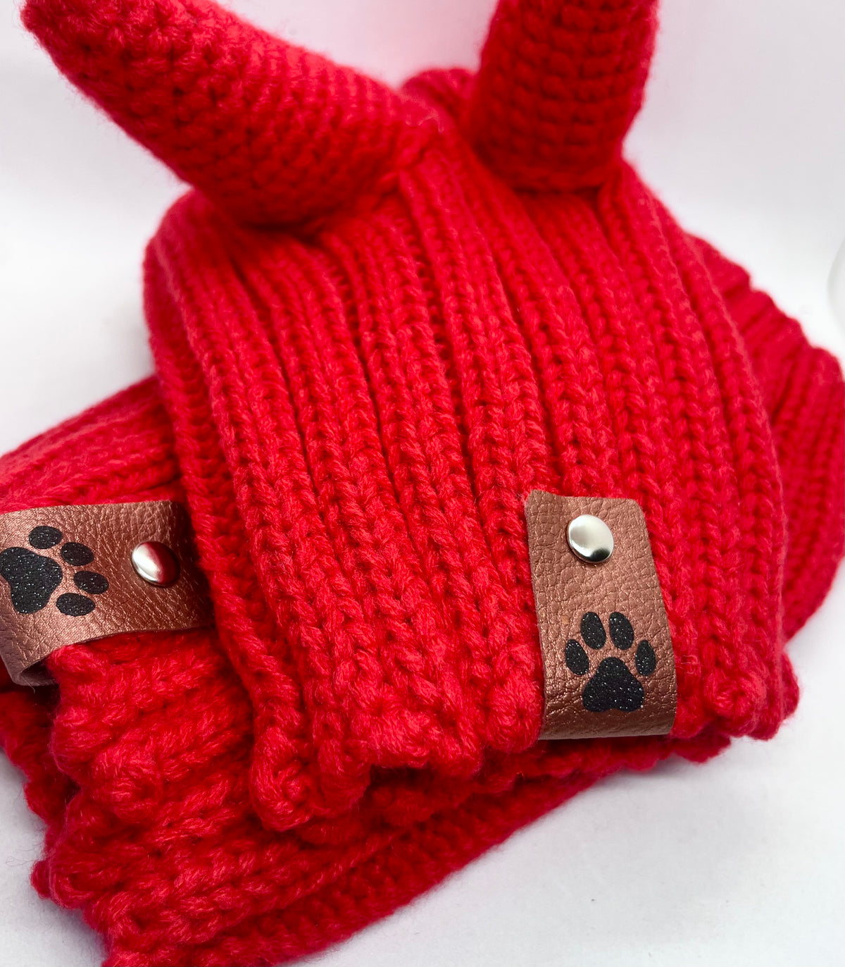 Halloween Red 'Devil Game-Changer' Snood Hat Headwear Woolly Hat for Dogs
