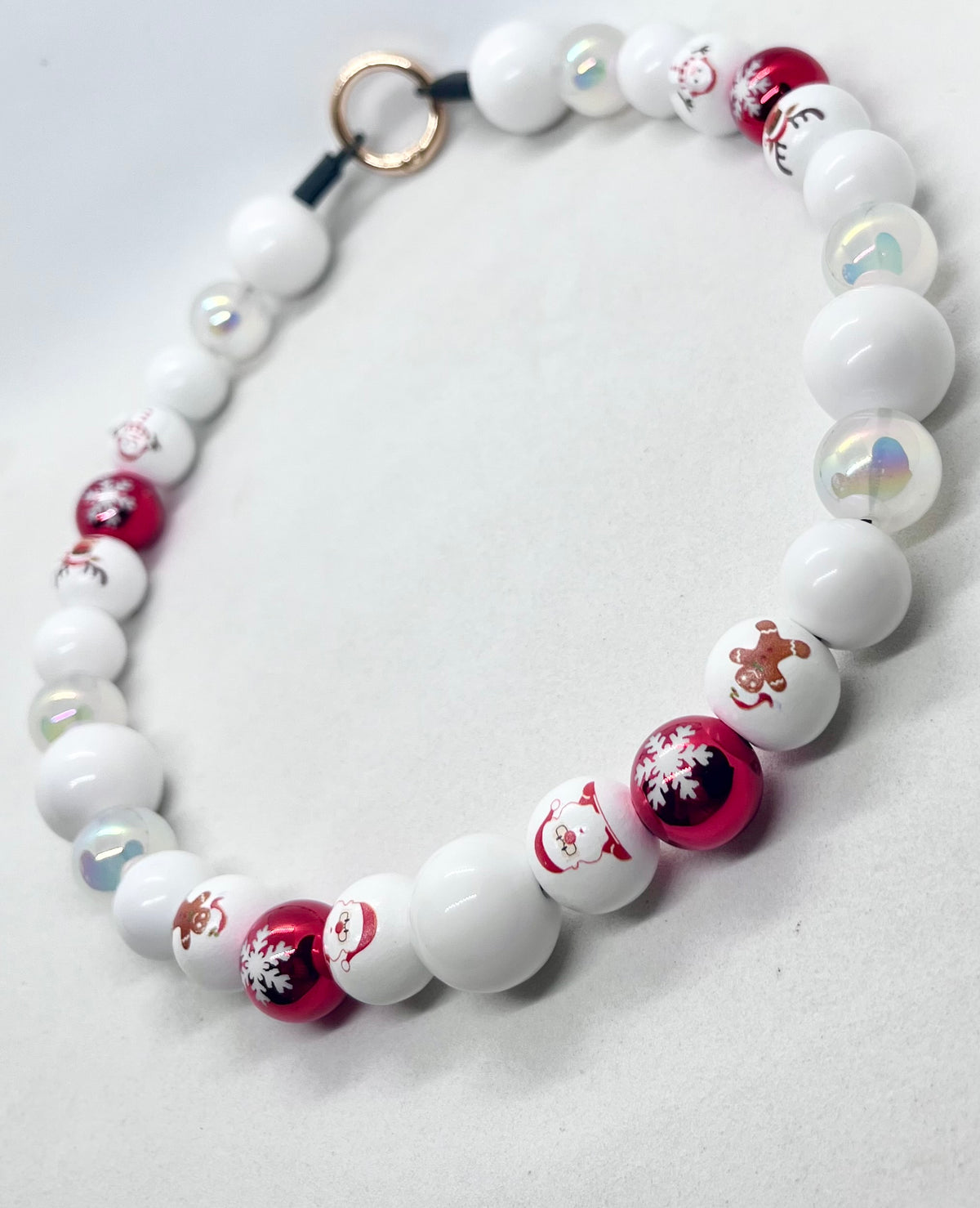 ‘Merry Mischief’ Christmas Beaded Dog Collar