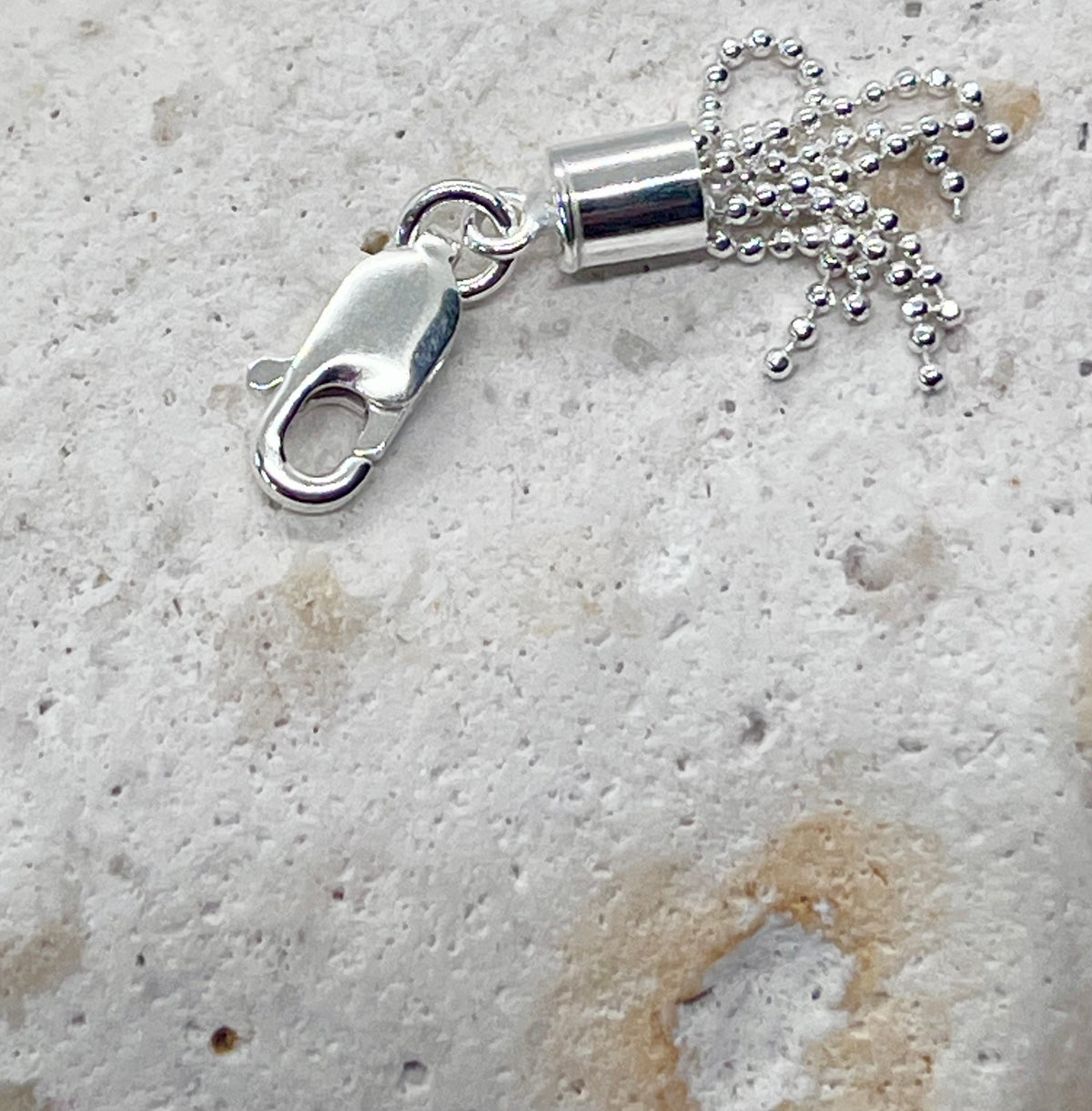 925 Sterling Silver Ball Chain ‘Ball Tassel’ Charm Jump Ring or Lobster Clasp
