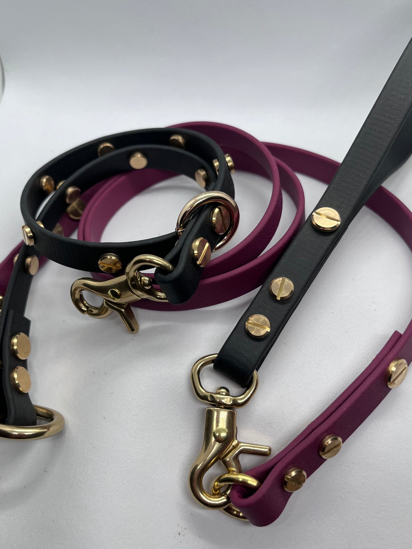 ‘Coffee Bean' detachable clip 4ft plain lead, no handle for mix & match,  BioThane® accessories 13mm & 19mm