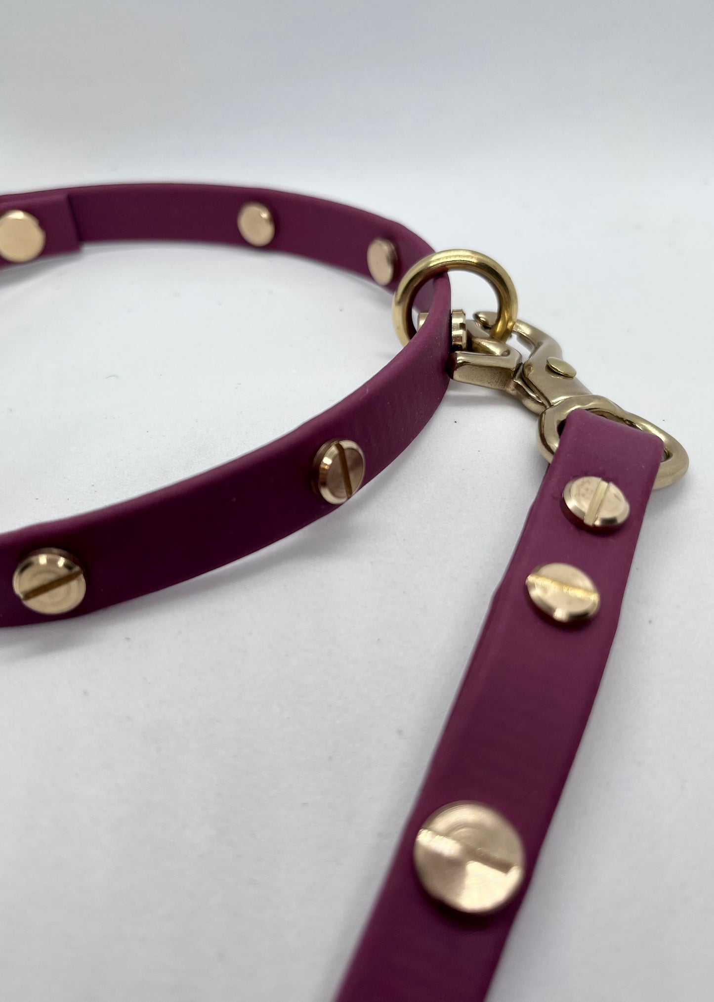 ‘Coffee Bean' detachable plain lead extender 12 inches 1ft - mix & match BioThane® accessories 13mm & 19mm