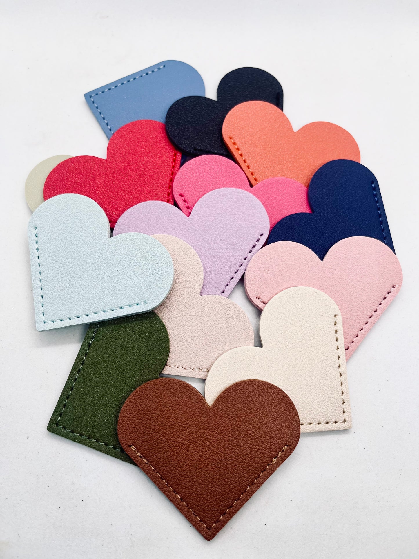 Personalised Vegan Leather Heart Bookmark Gold Foil